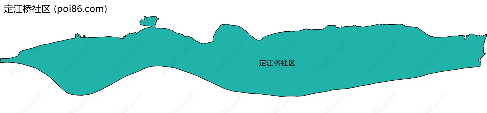 定江桥社区边界地图