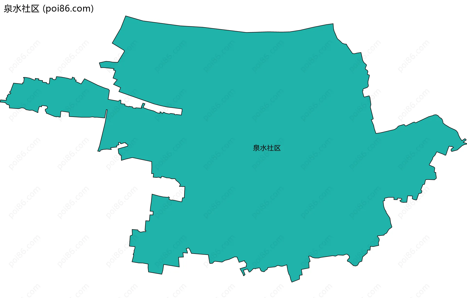 泉水社区边界地图