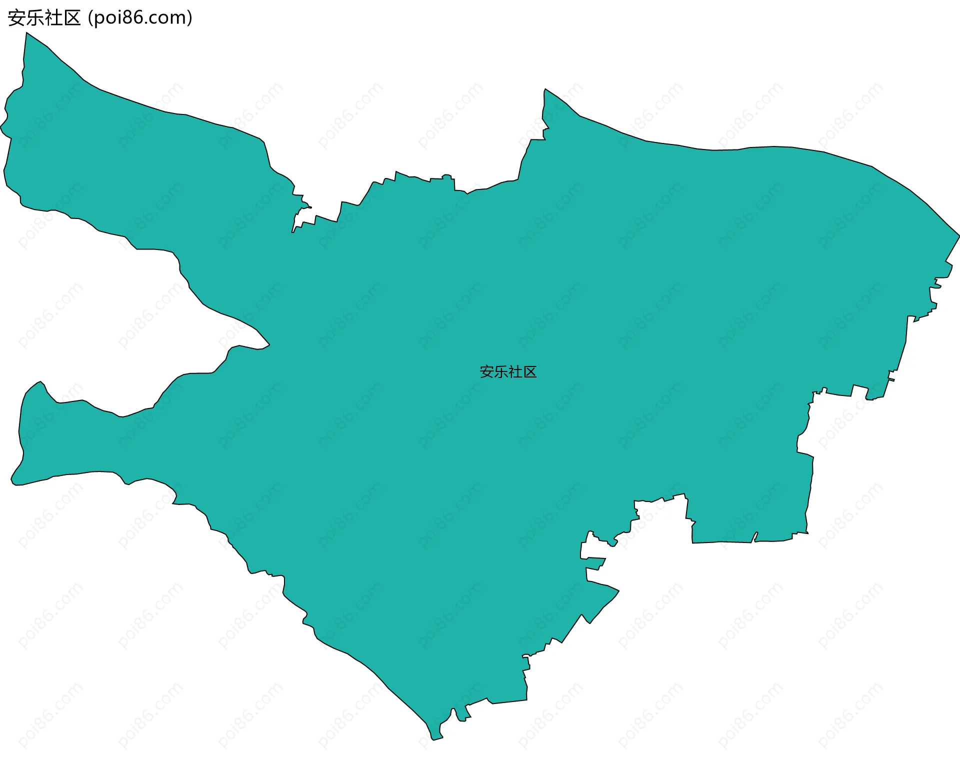 安乐社区边界地图