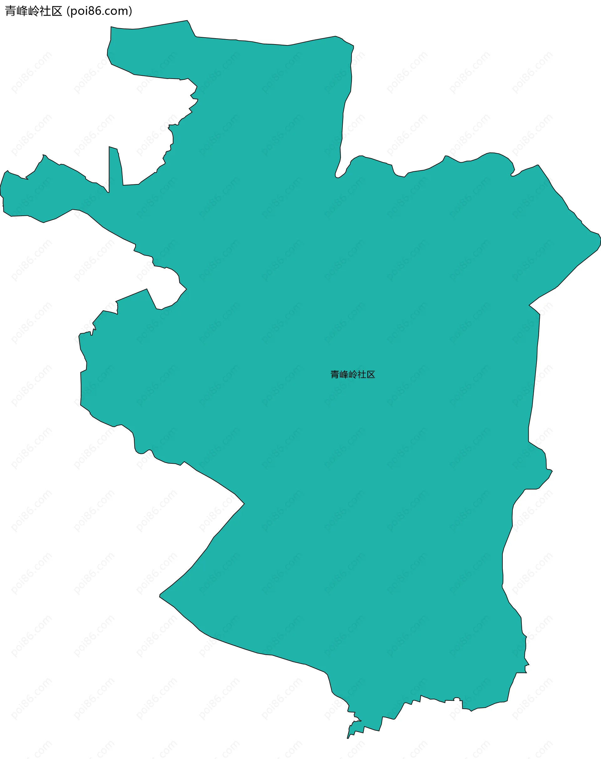 青峰岭社区边界地图