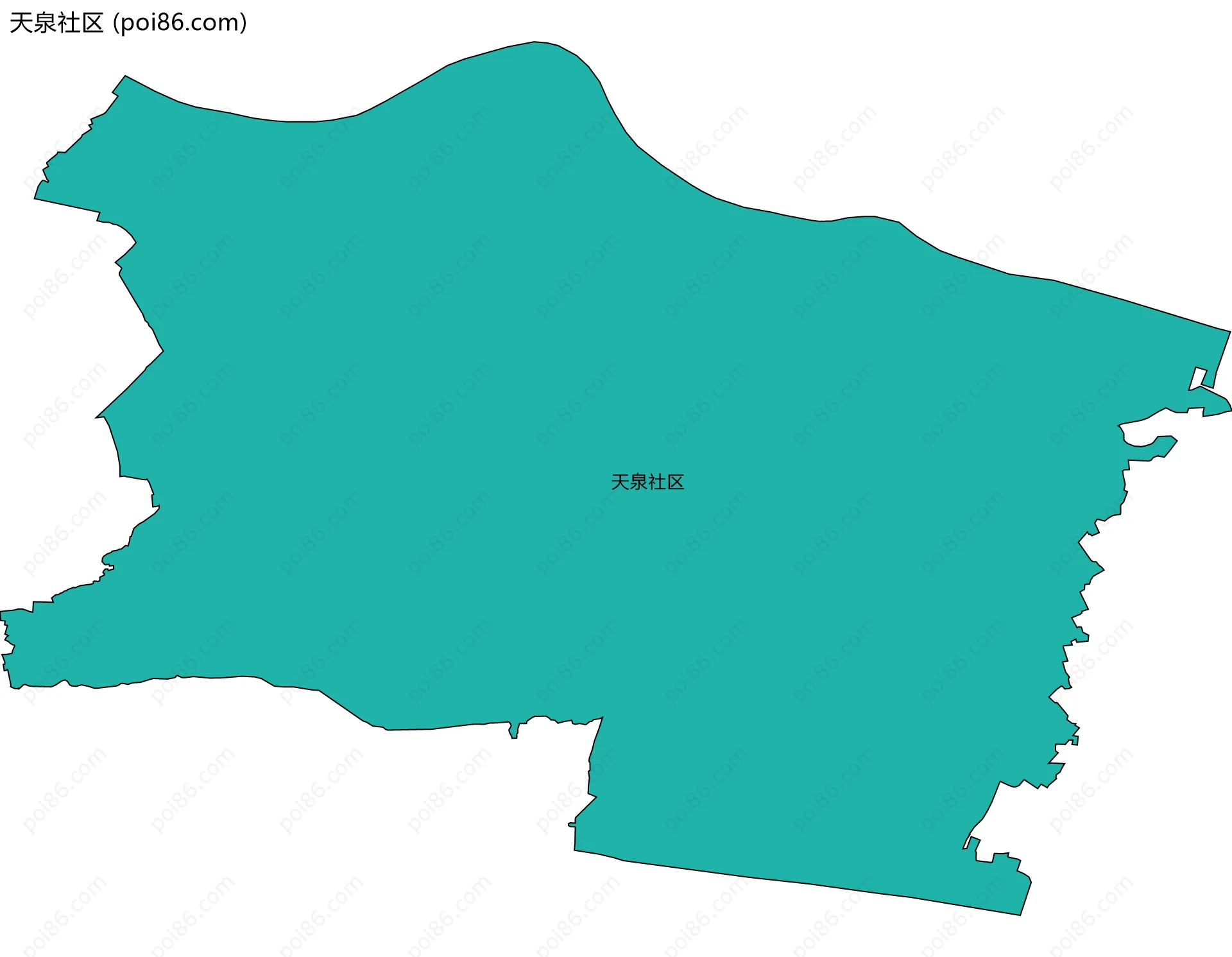 天泉社区边界地图