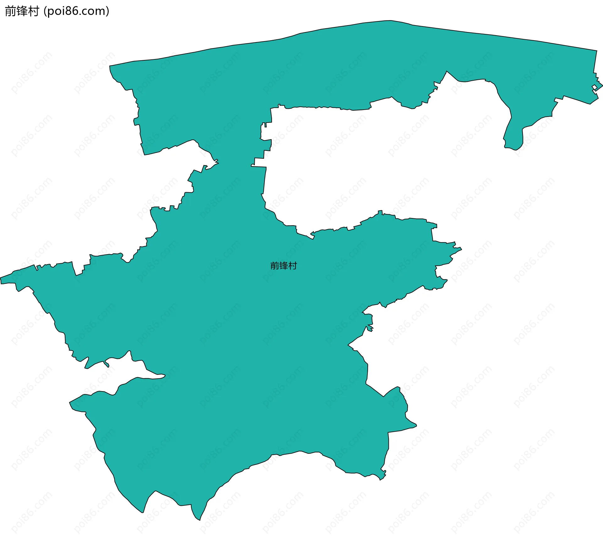 前锋村边界地图