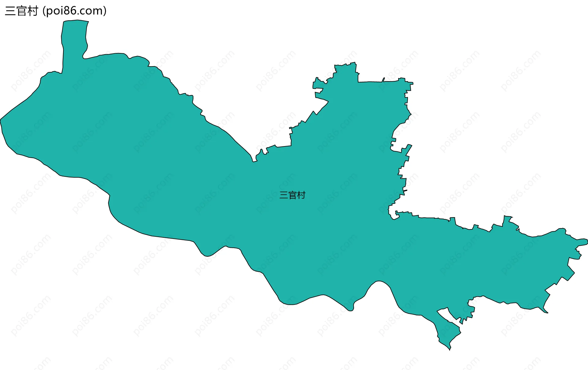 三官村边界地图