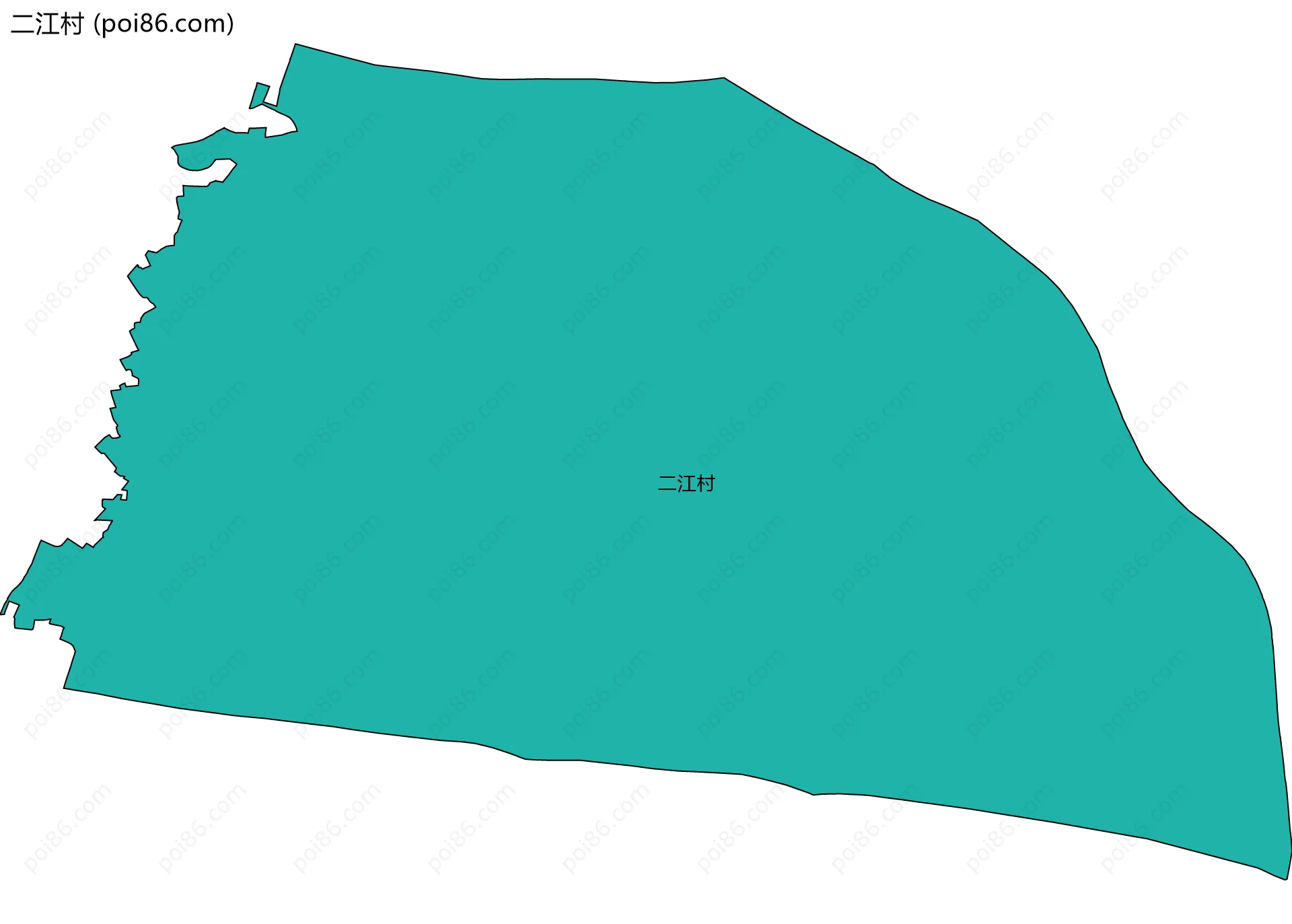二江村边界地图