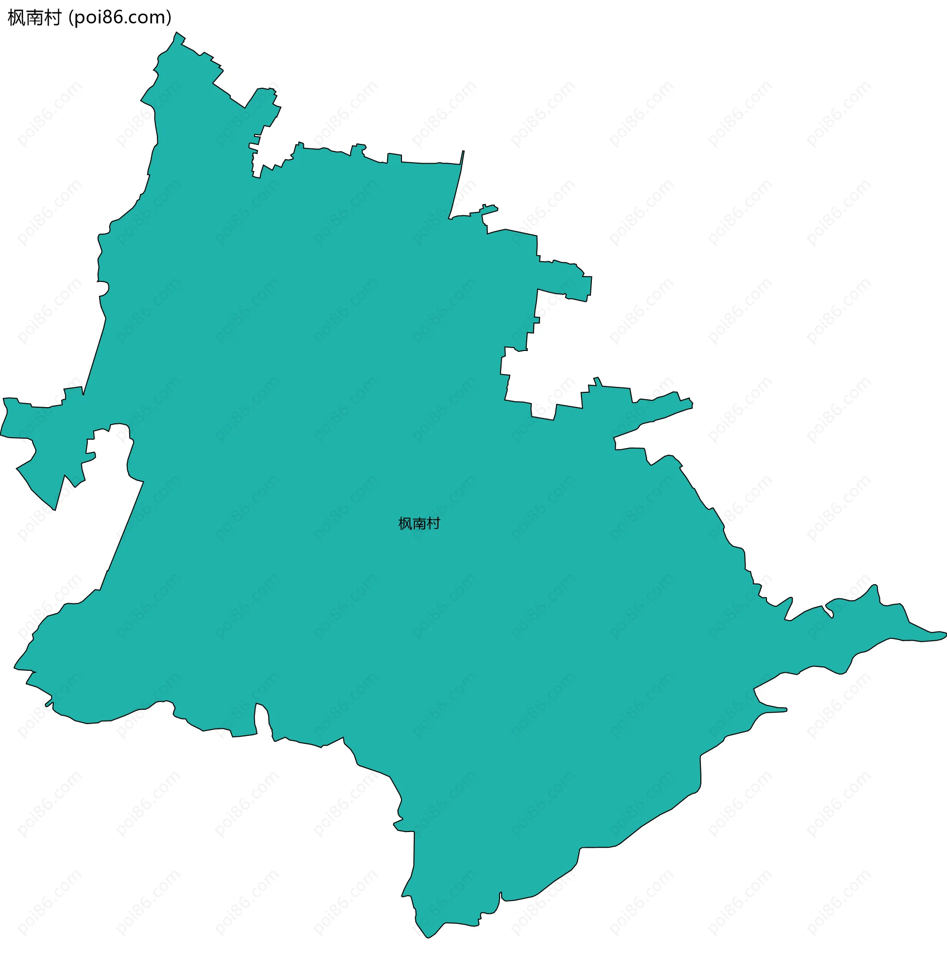 枫南村边界地图
