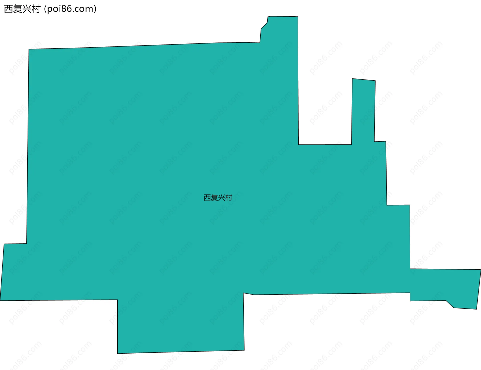 西复兴村边界地图