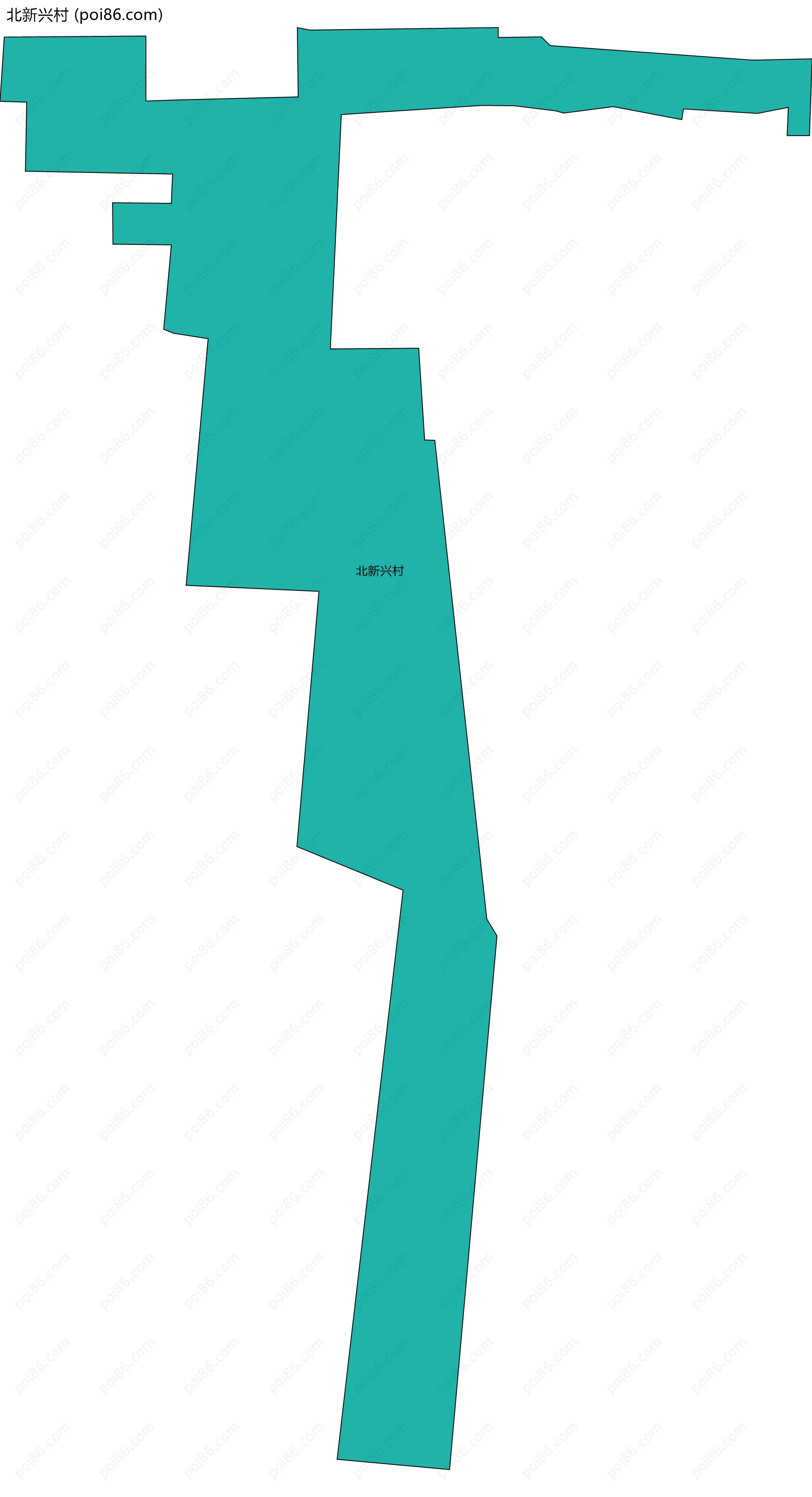 北新兴村边界地图