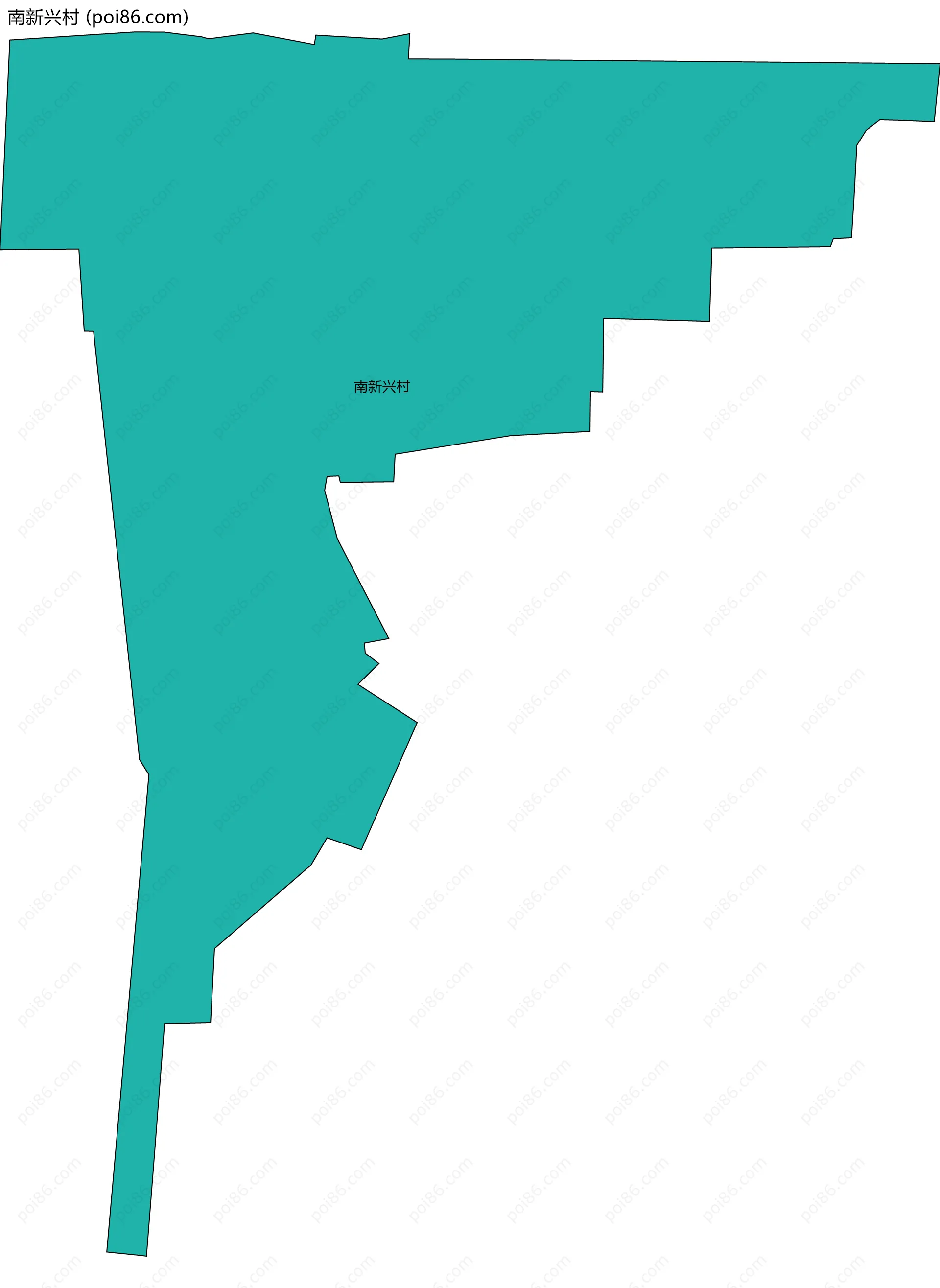 南新兴村边界地图