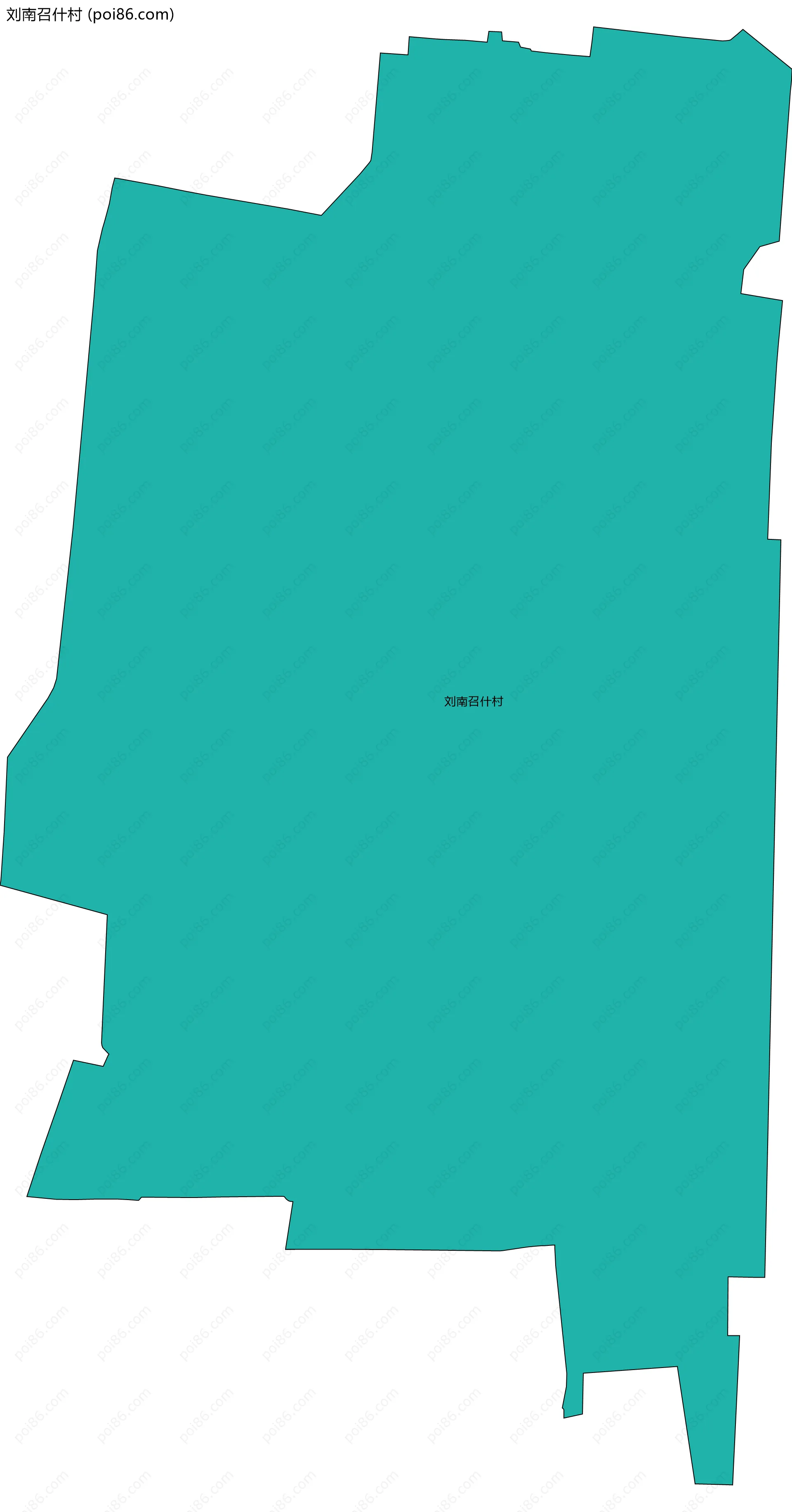 刘南召什村边界地图