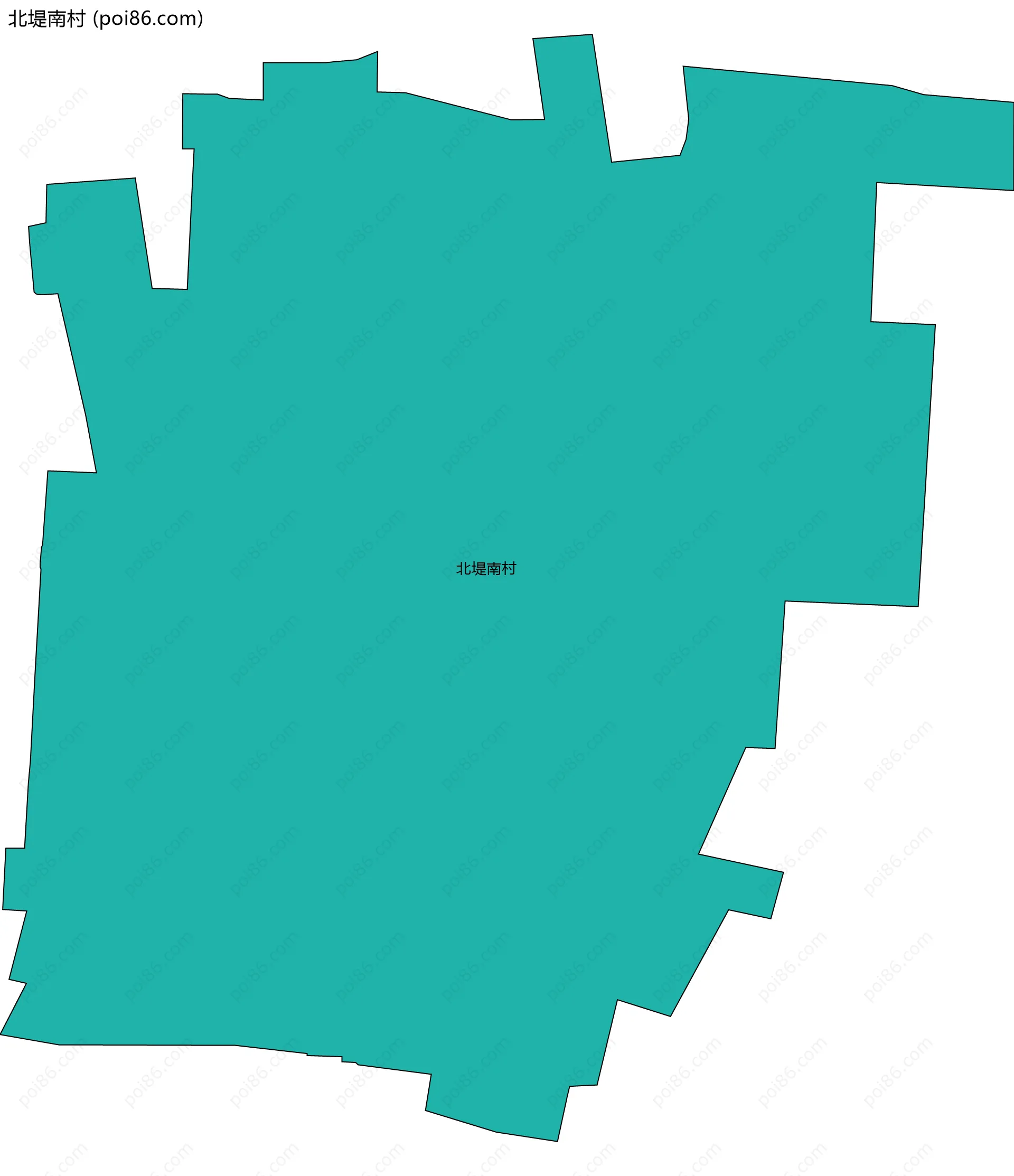 北堤南村边界地图