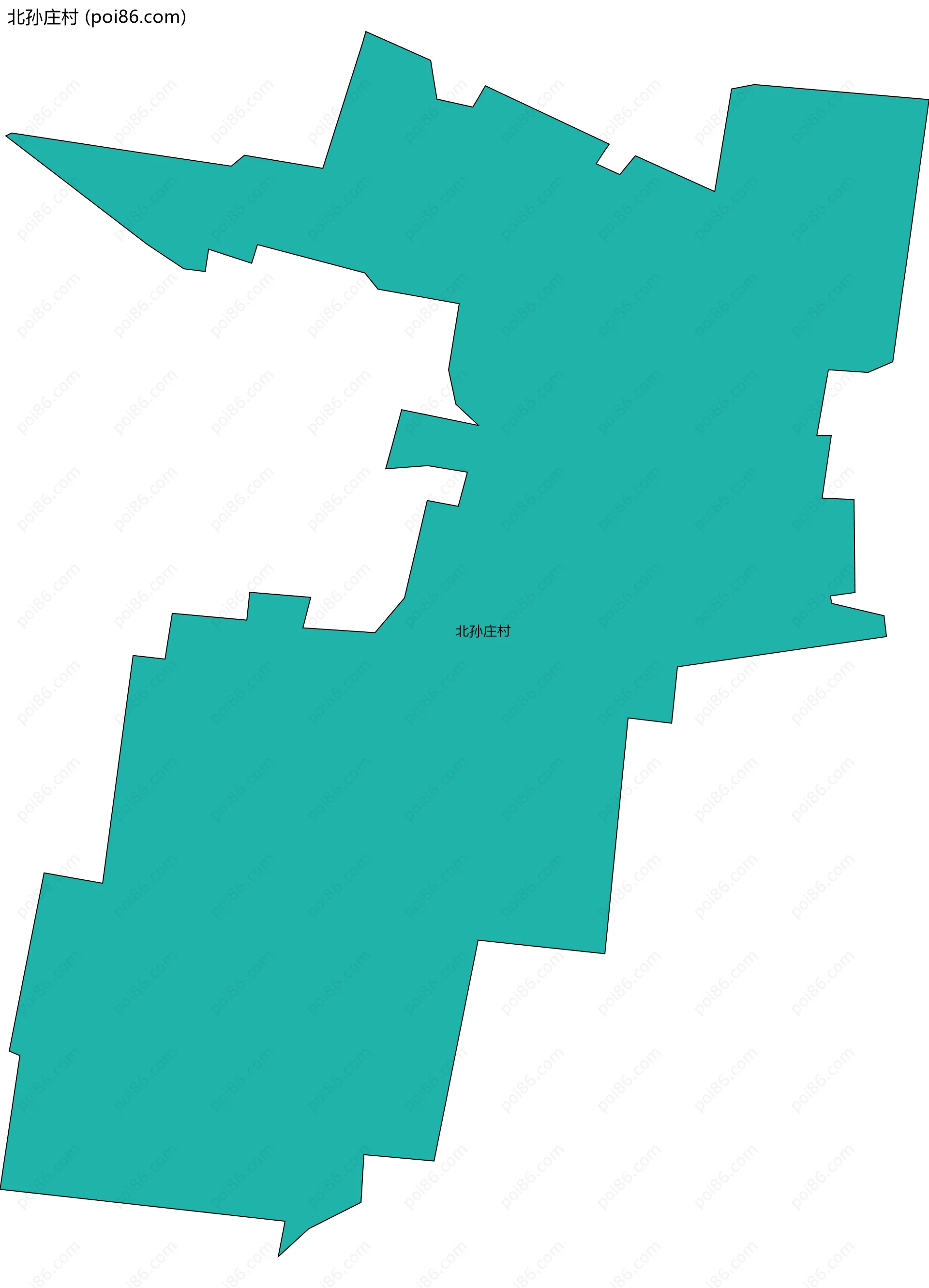 北孙庄村边界地图