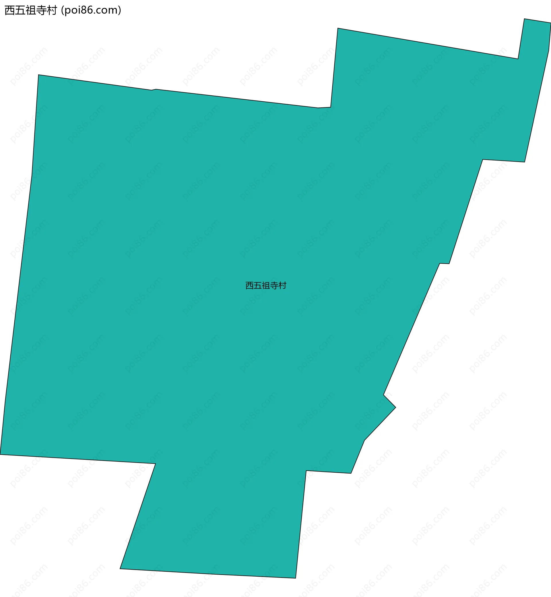 西五祖寺村边界地图