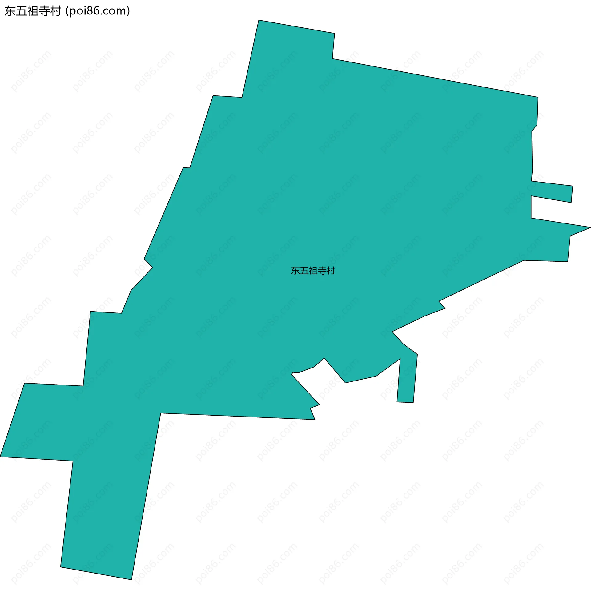 东五祖寺村边界地图