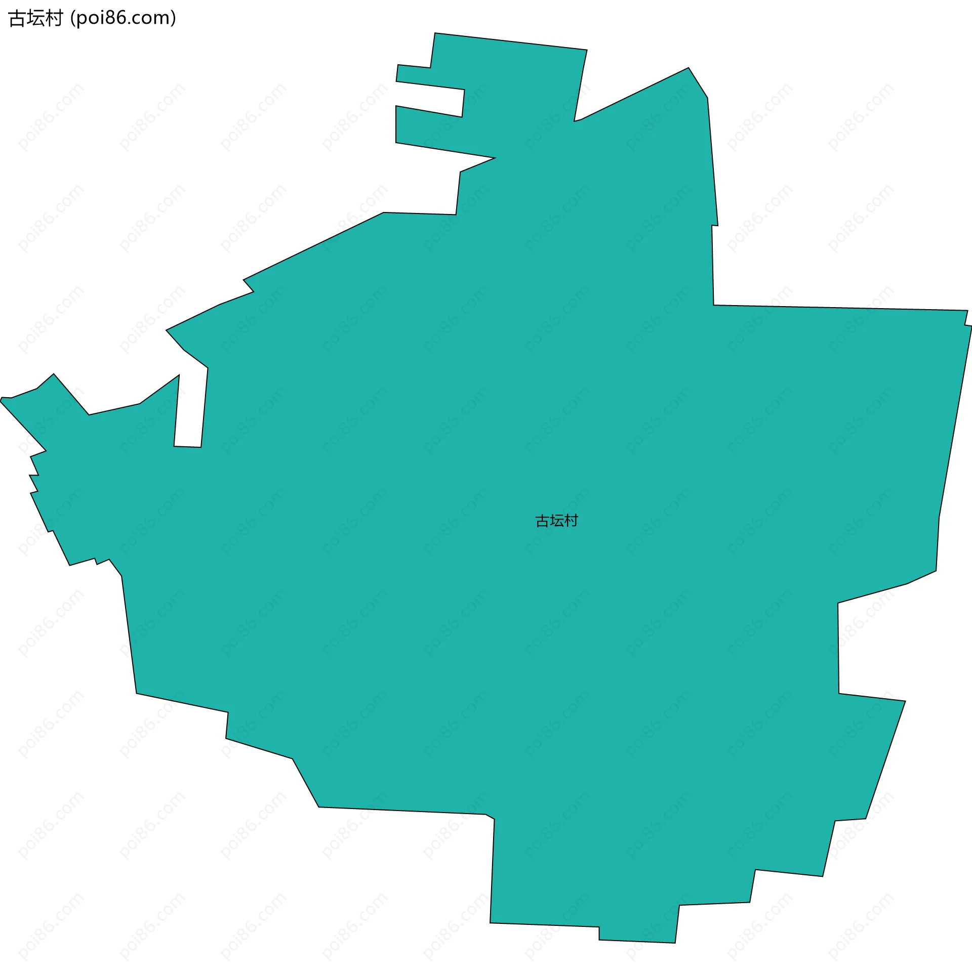 古坛村边界地图