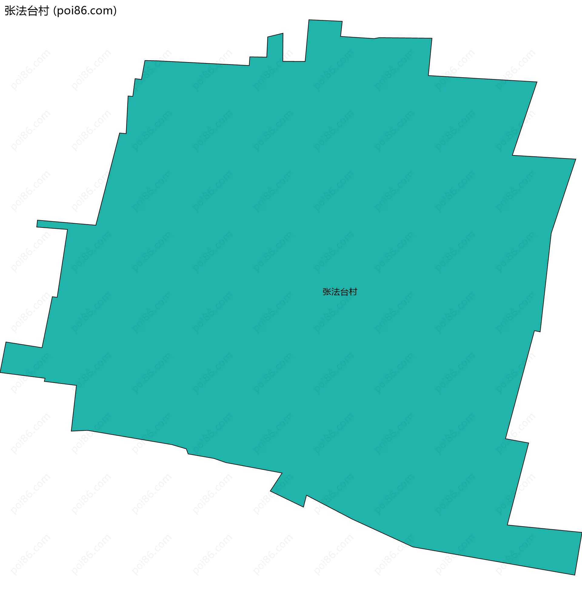 张法台村边界地图