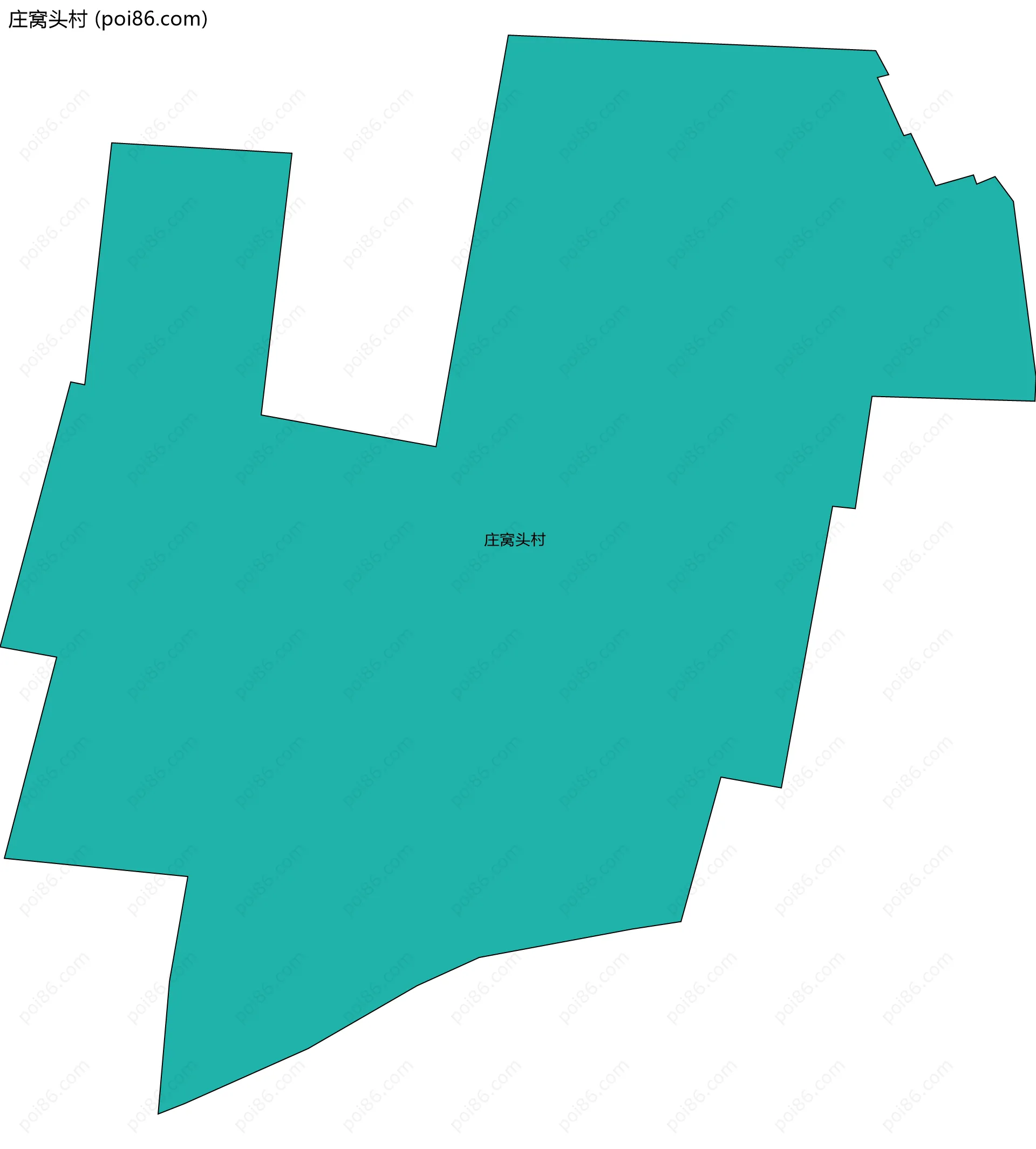 庄窝头村边界地图