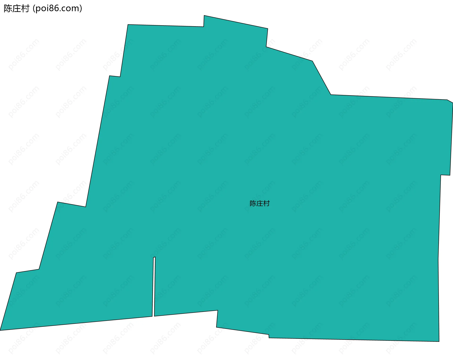 陈庄村边界地图