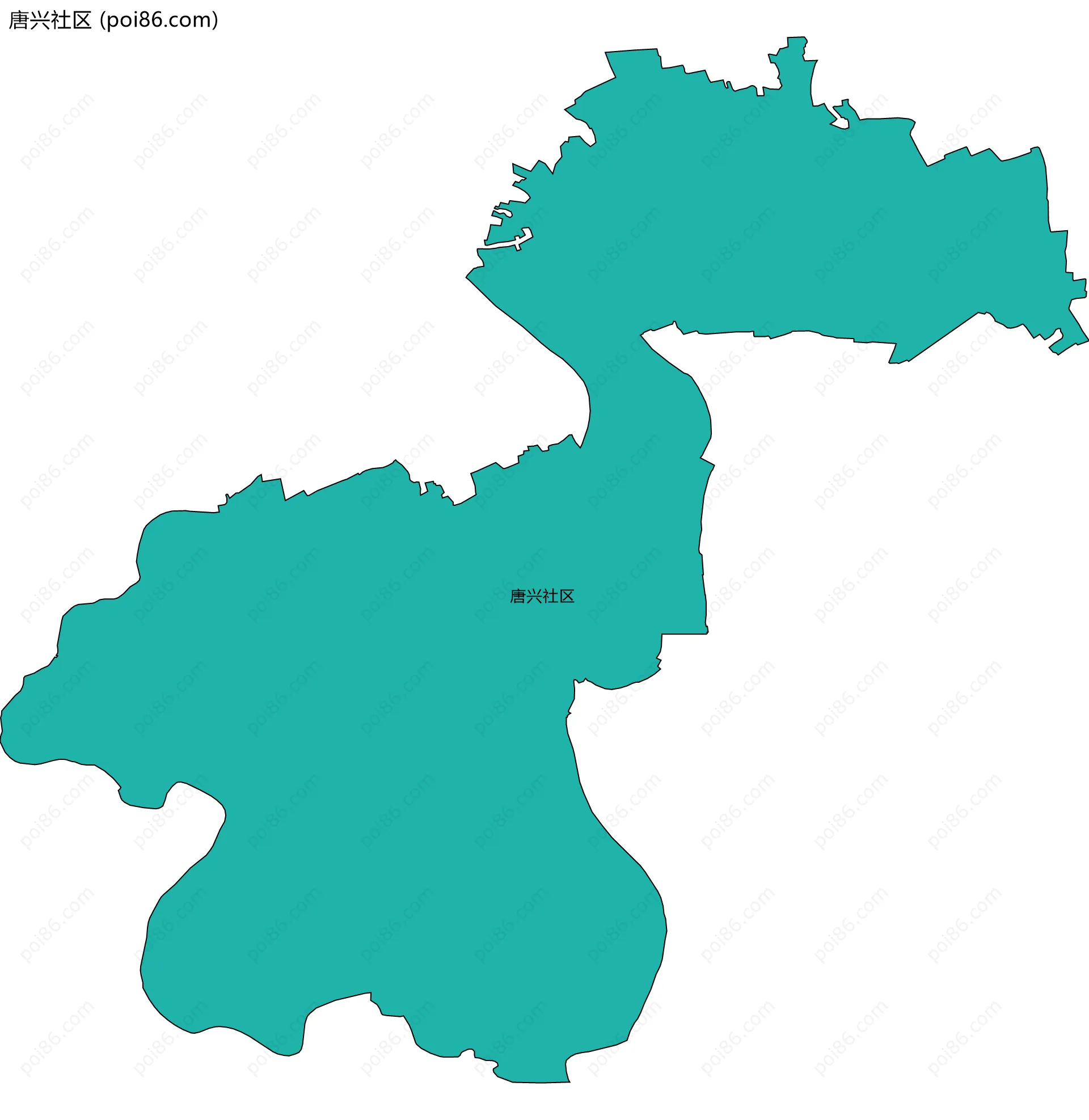 唐兴社区边界地图