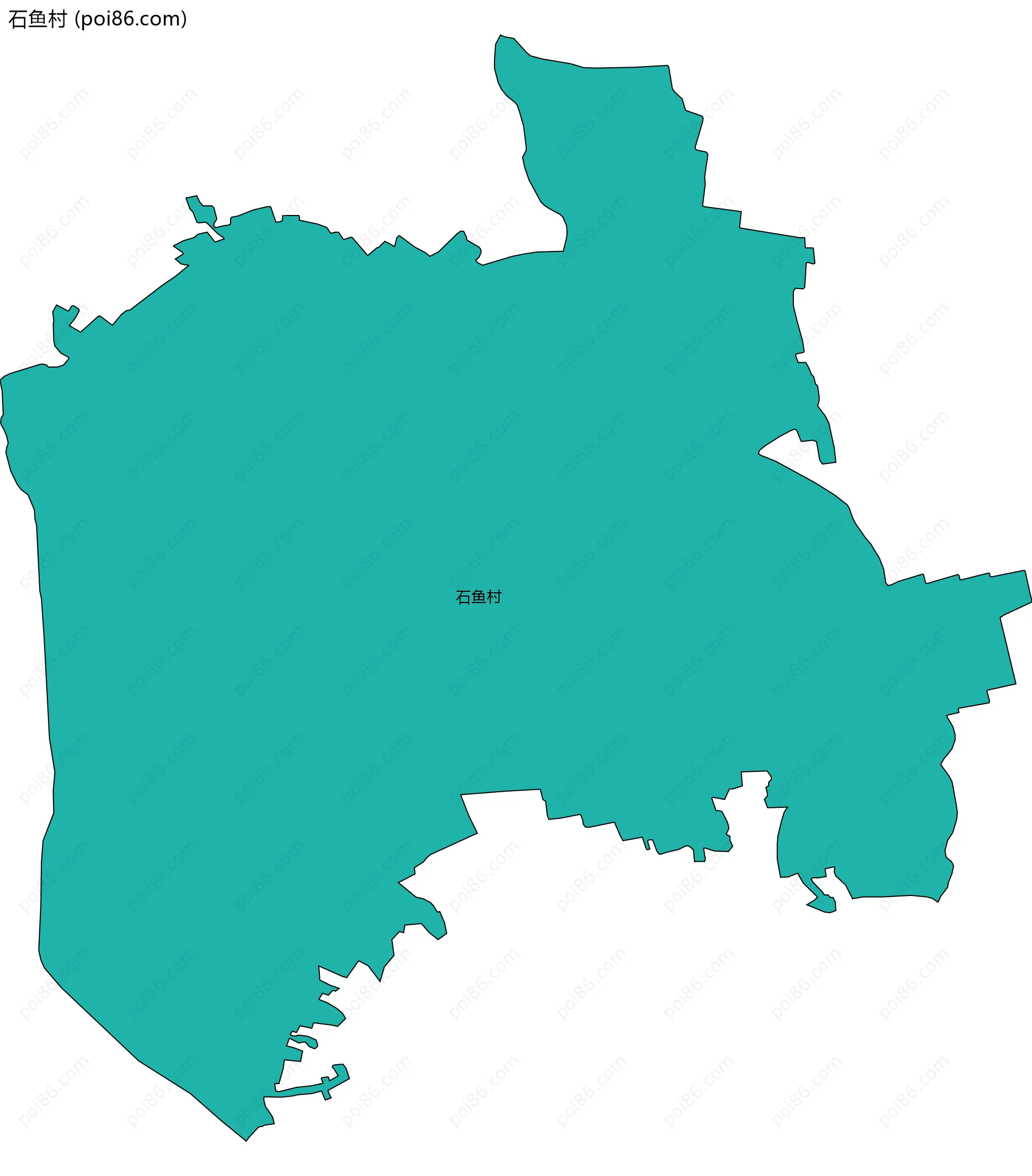 石鱼村边界地图