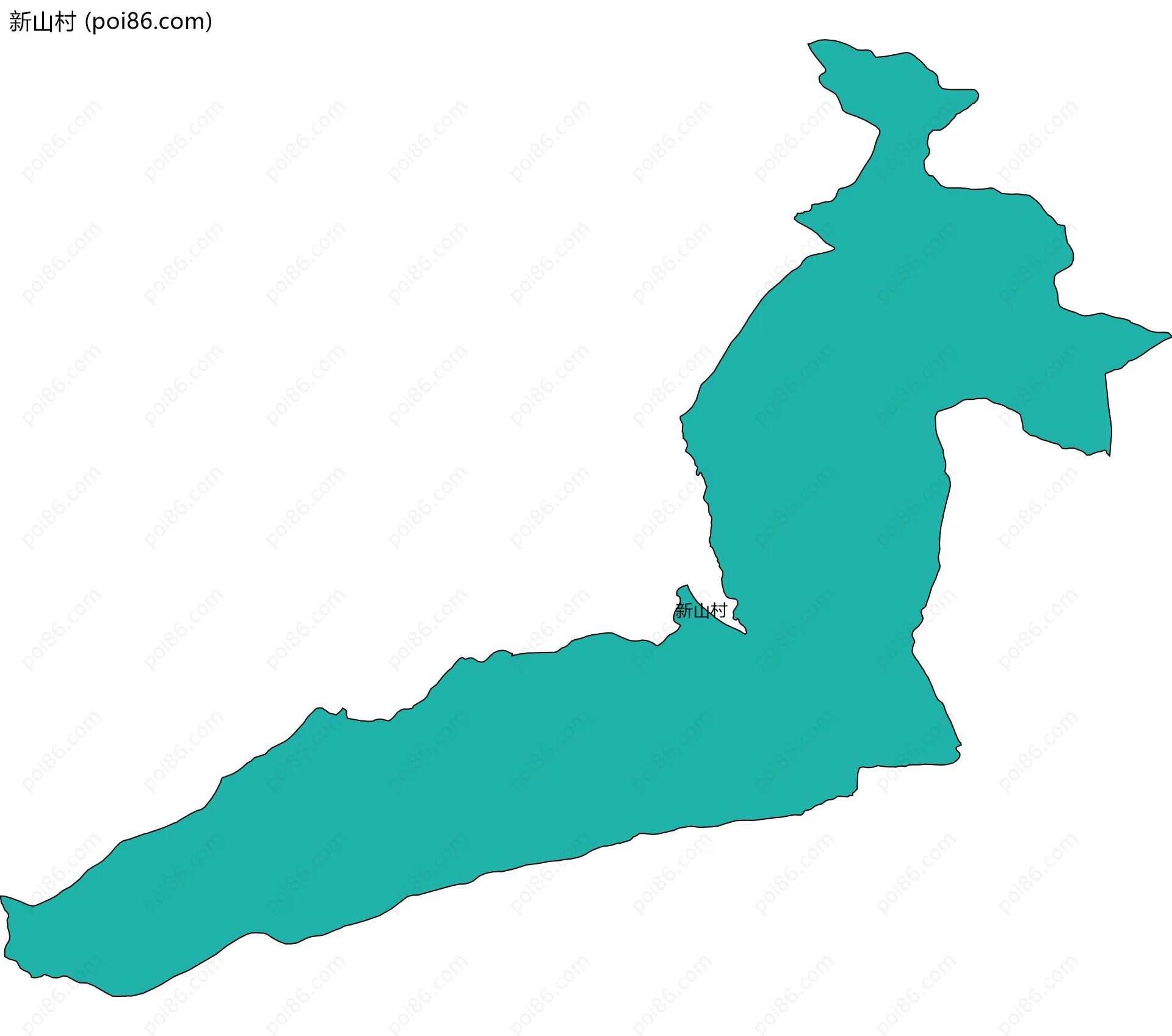 新山村边界地图