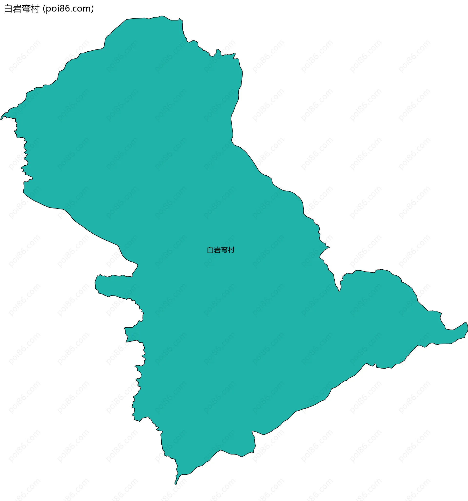 白岩弯村边界地图