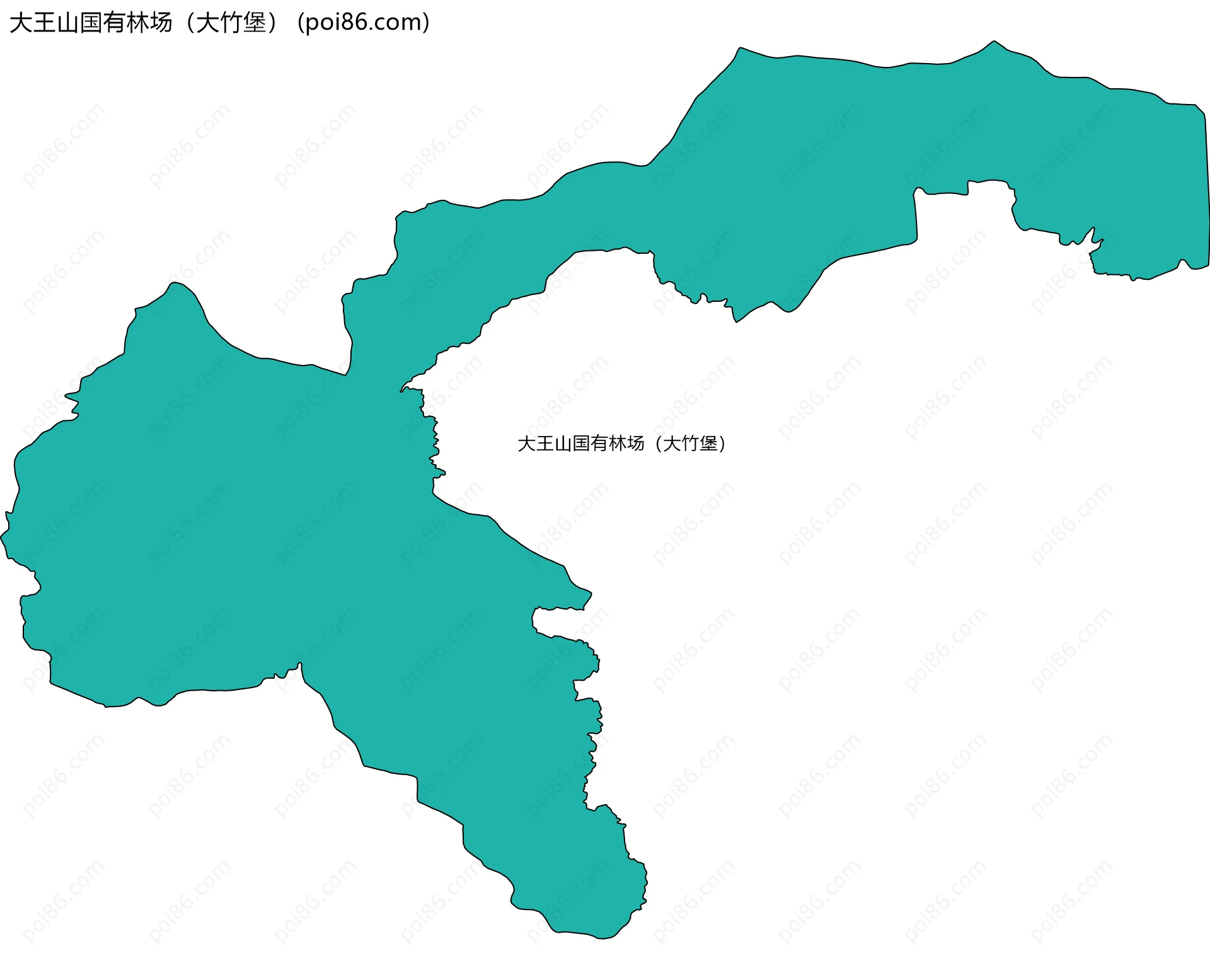 大王山国有林场（大竹堡）边界地图