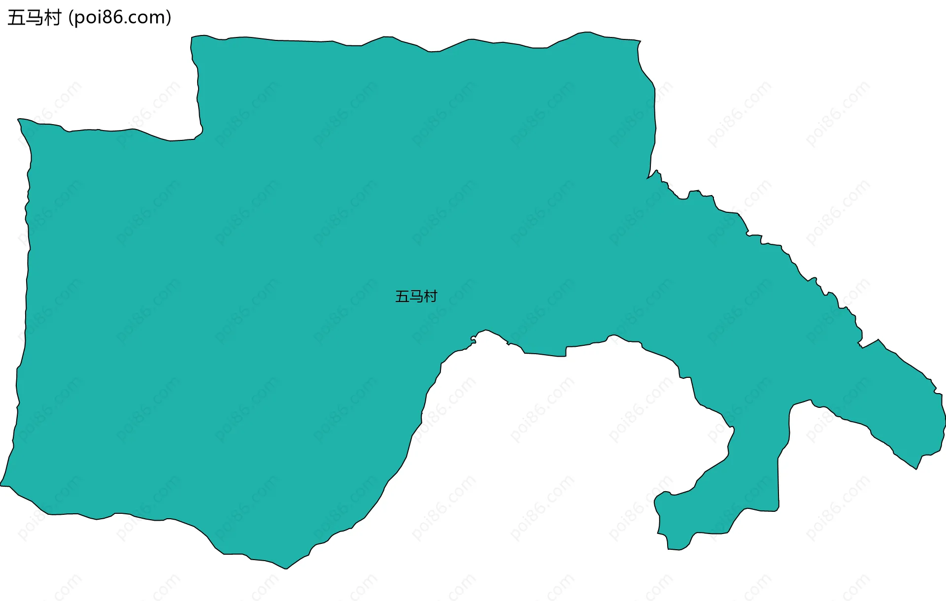 五马村边界地图