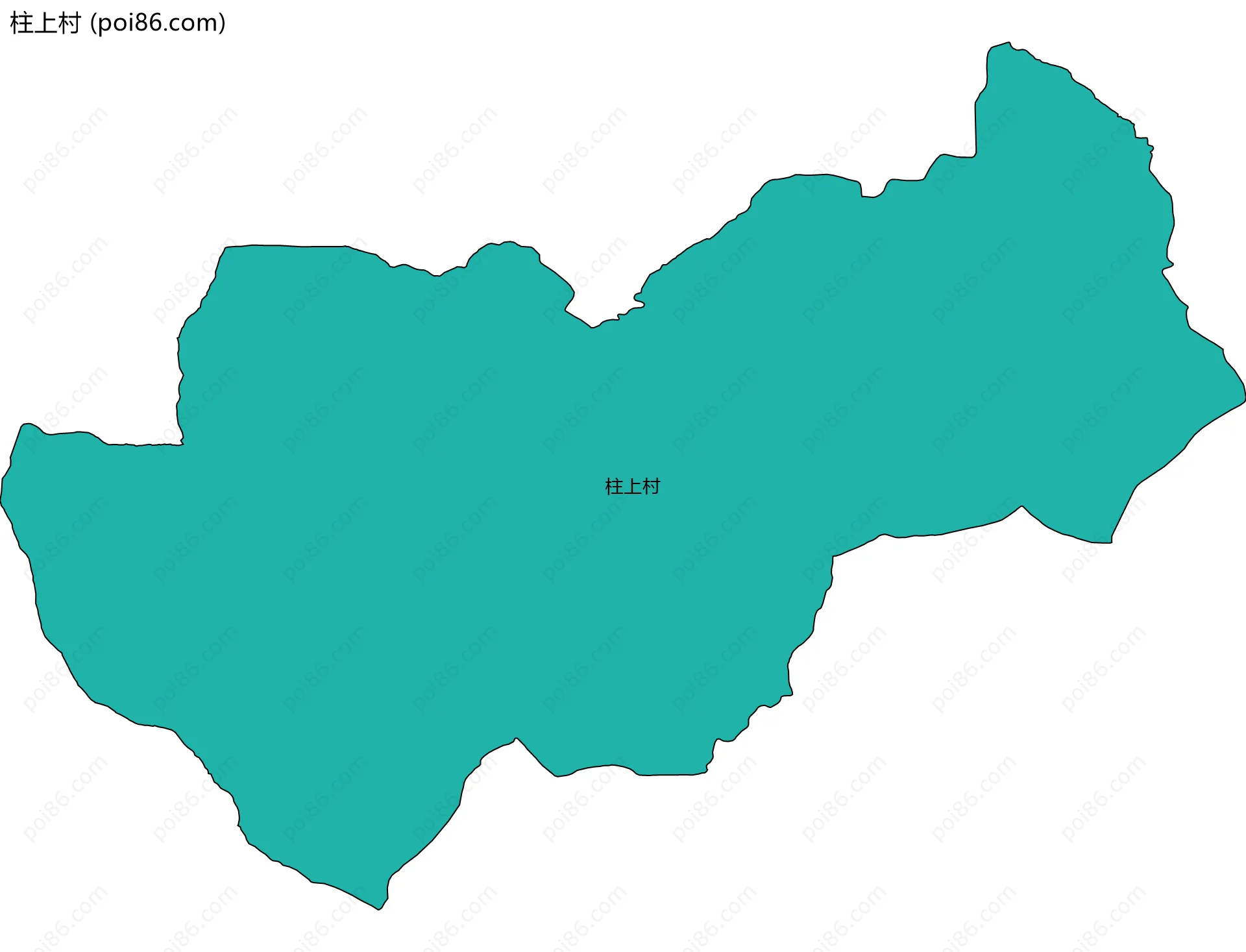 柱上村边界地图