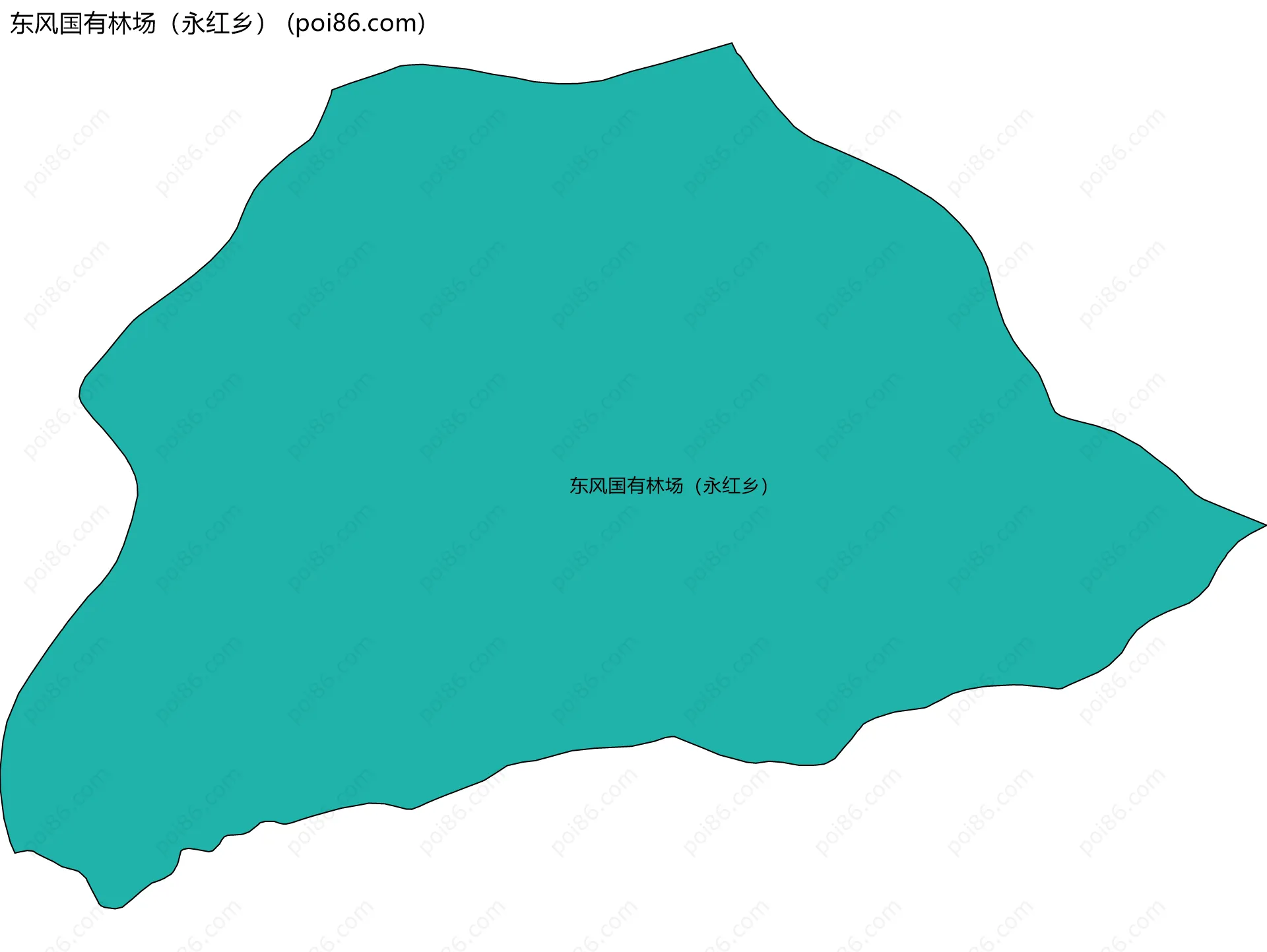 东风国有林场（永红乡）边界地图