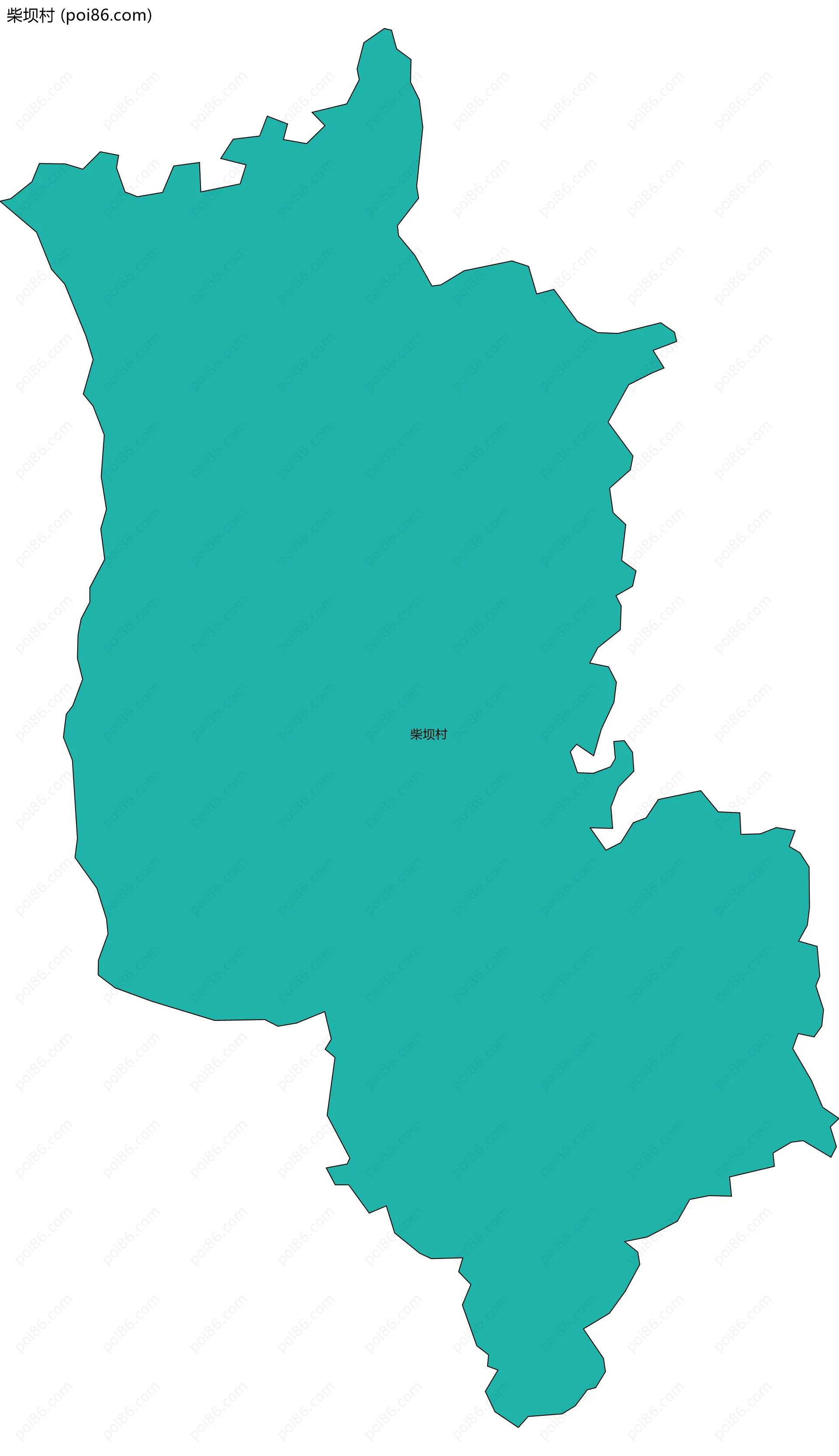 柴坝村边界地图