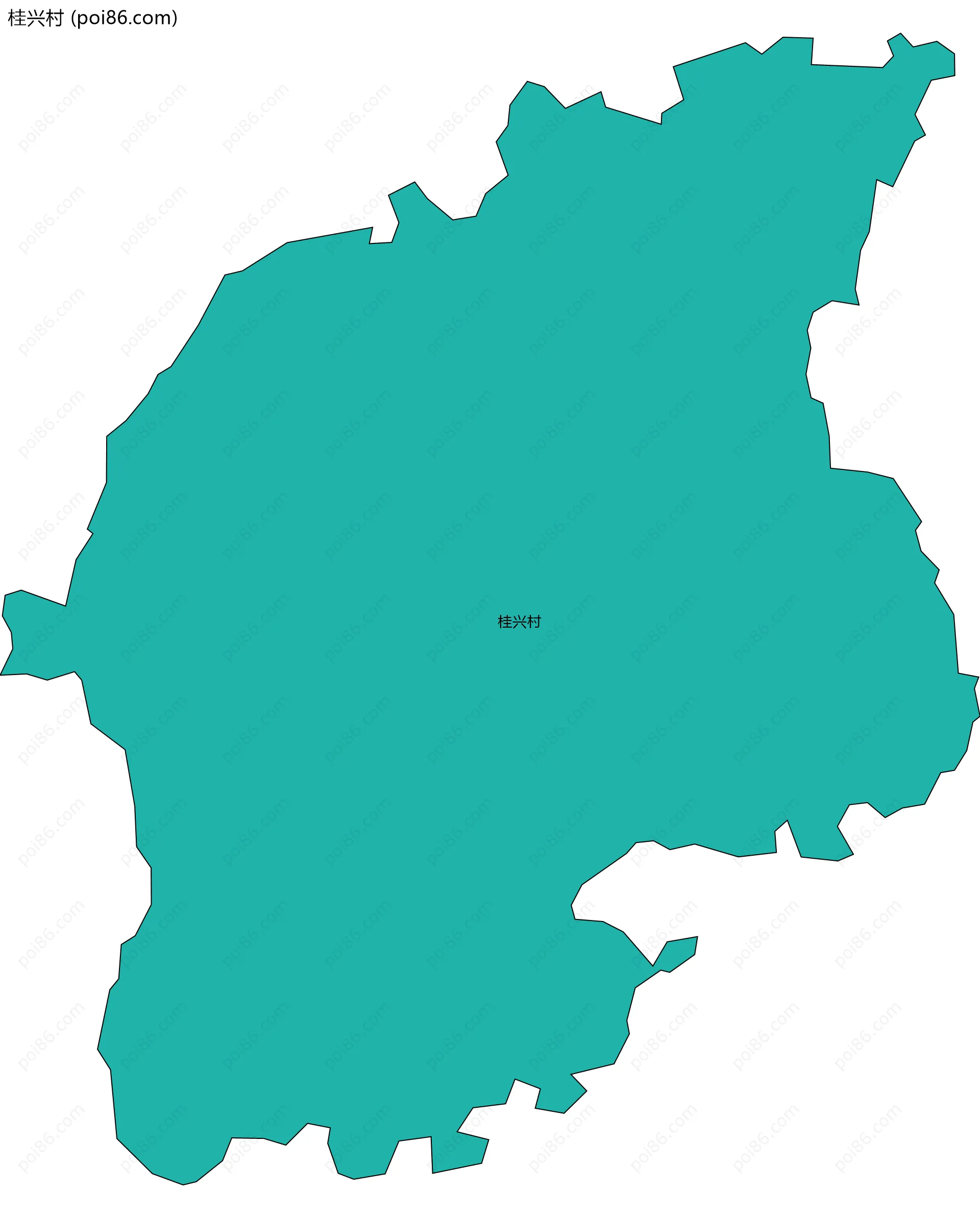 桂兴村边界地图