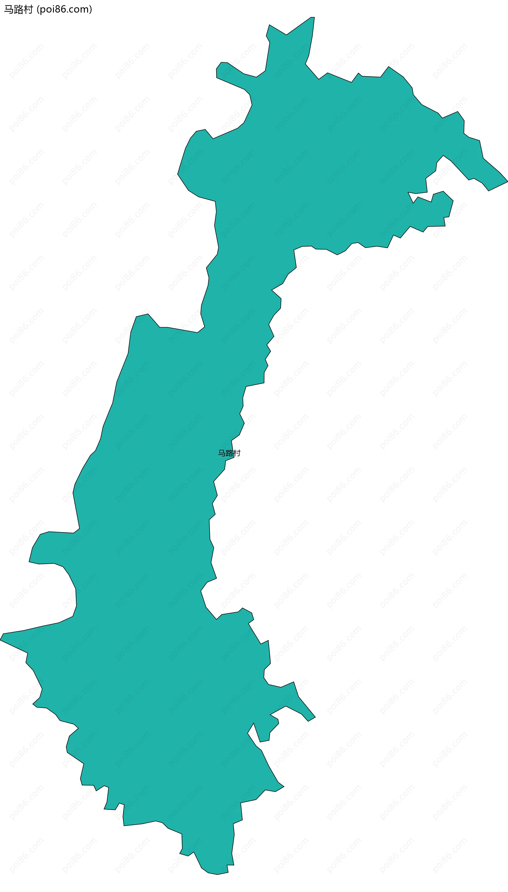 马路村边界地图