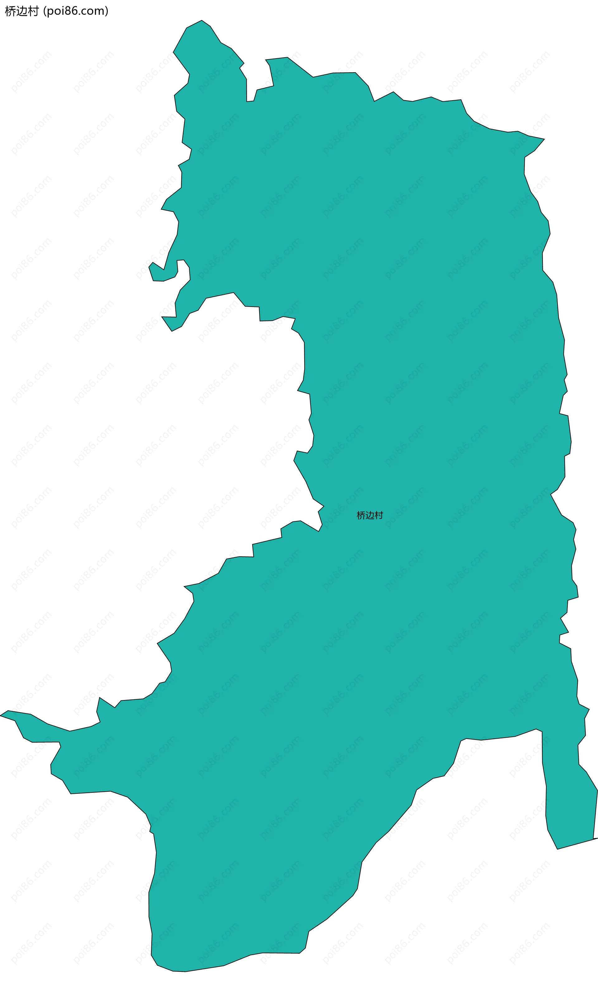 桥边村边界地图