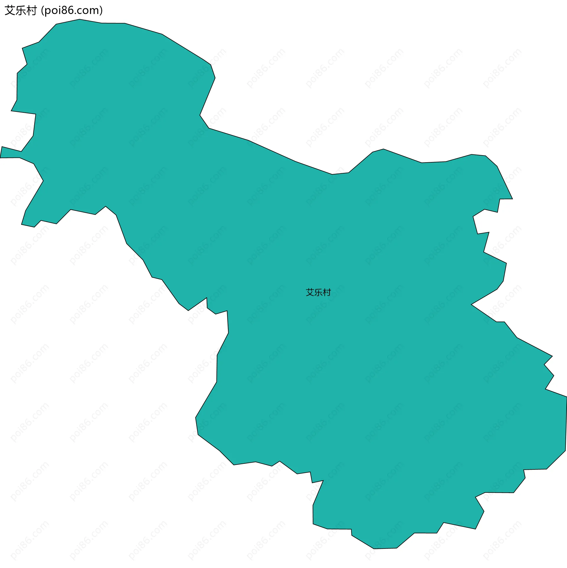 艾乐村边界地图