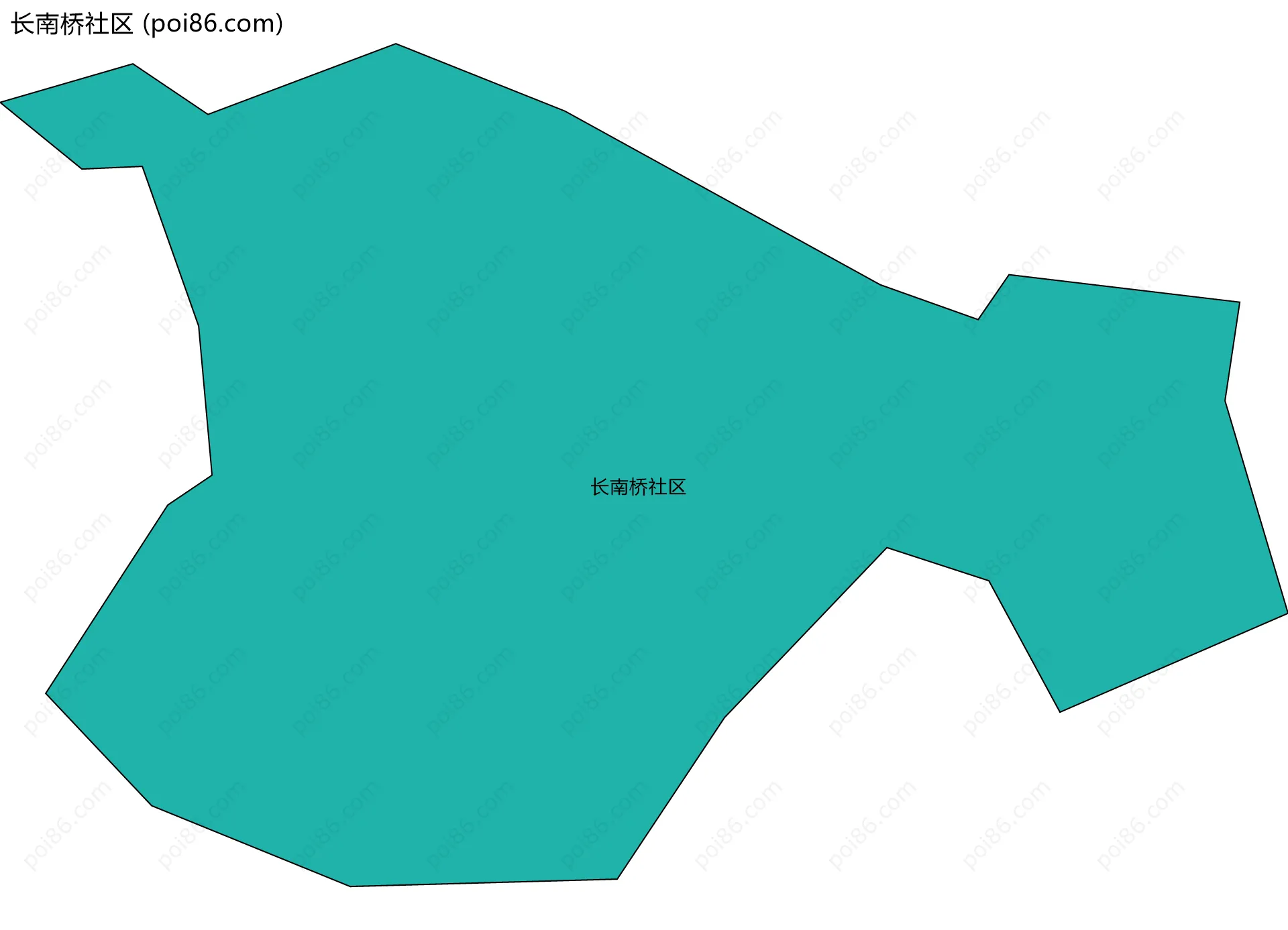长南桥社区边界地图