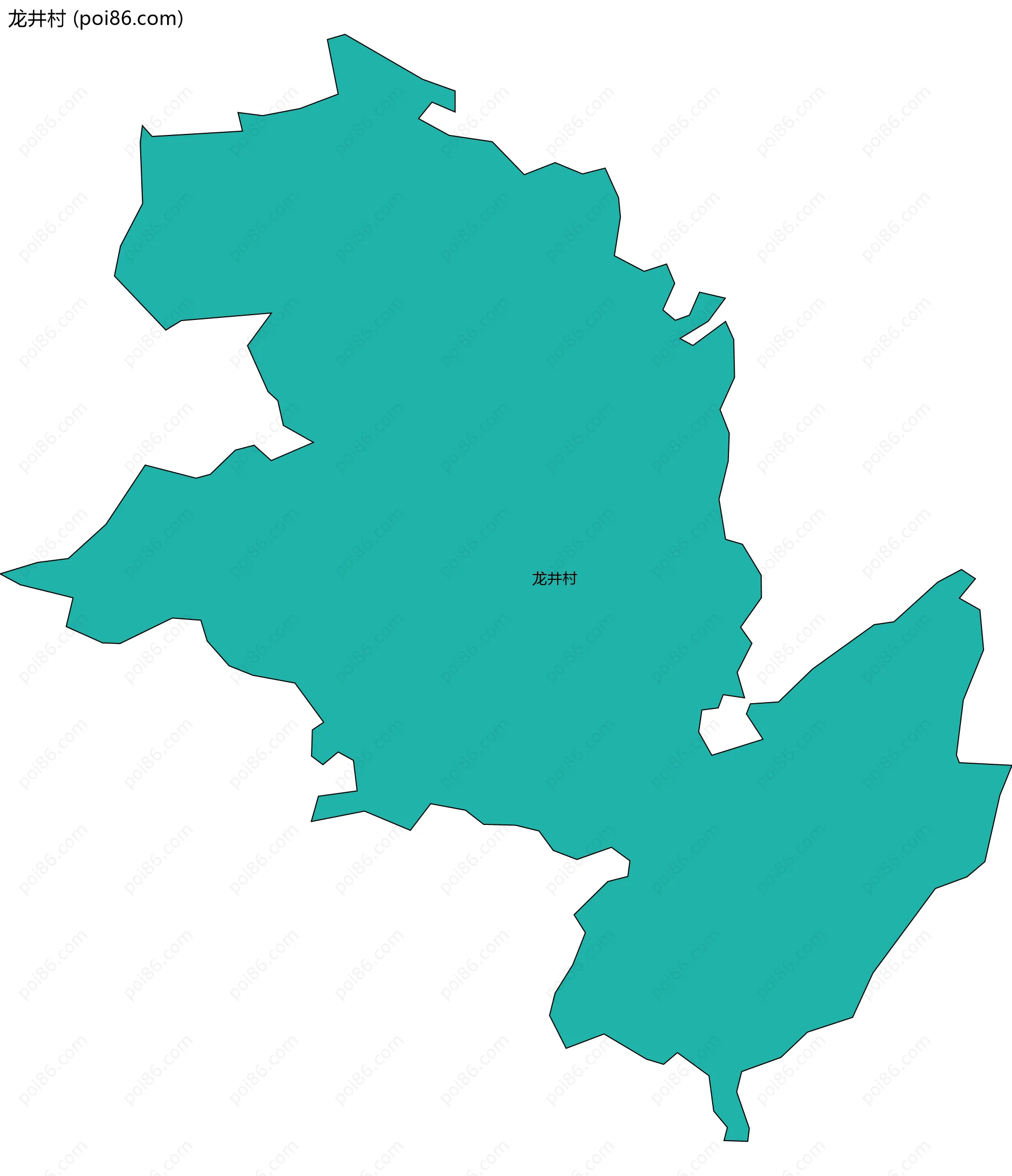龙井村边界地图