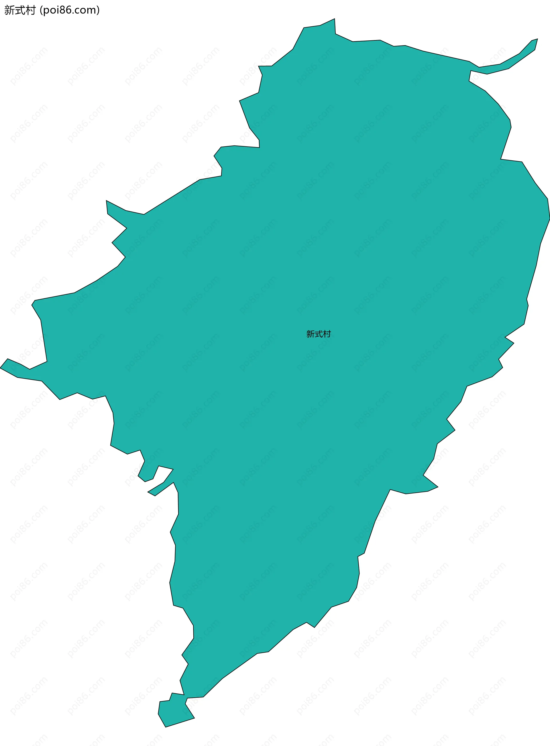 新式村边界地图