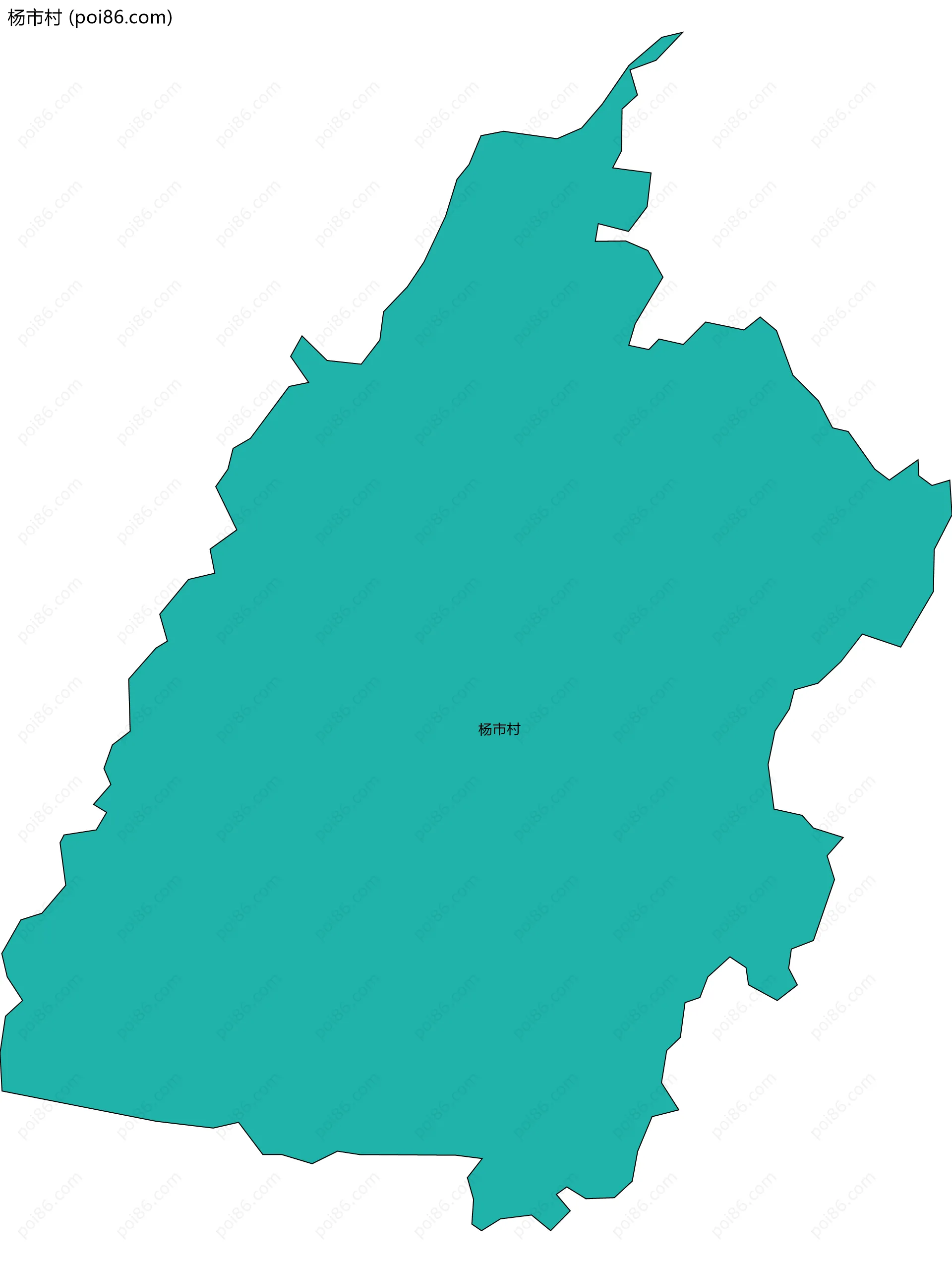 杨市村边界地图
