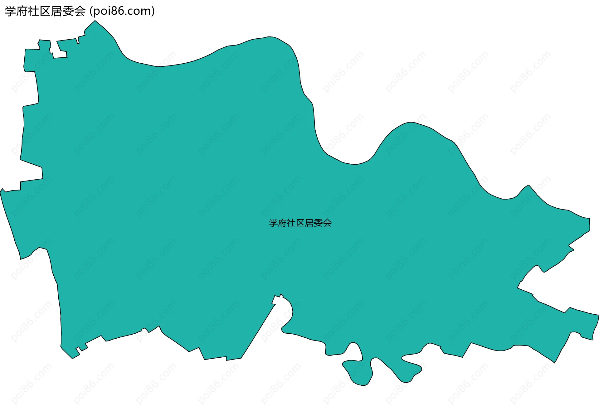 学府社区居委会边界地图