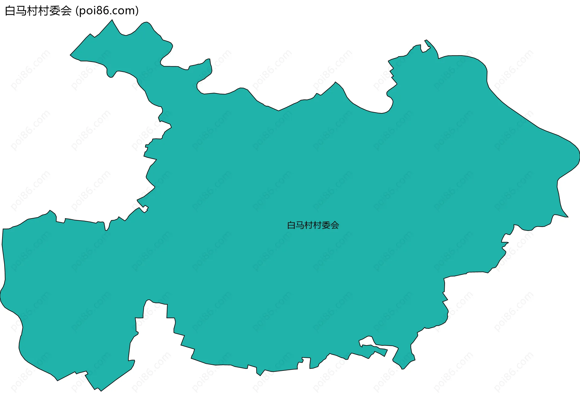 白马村村委会边界地图