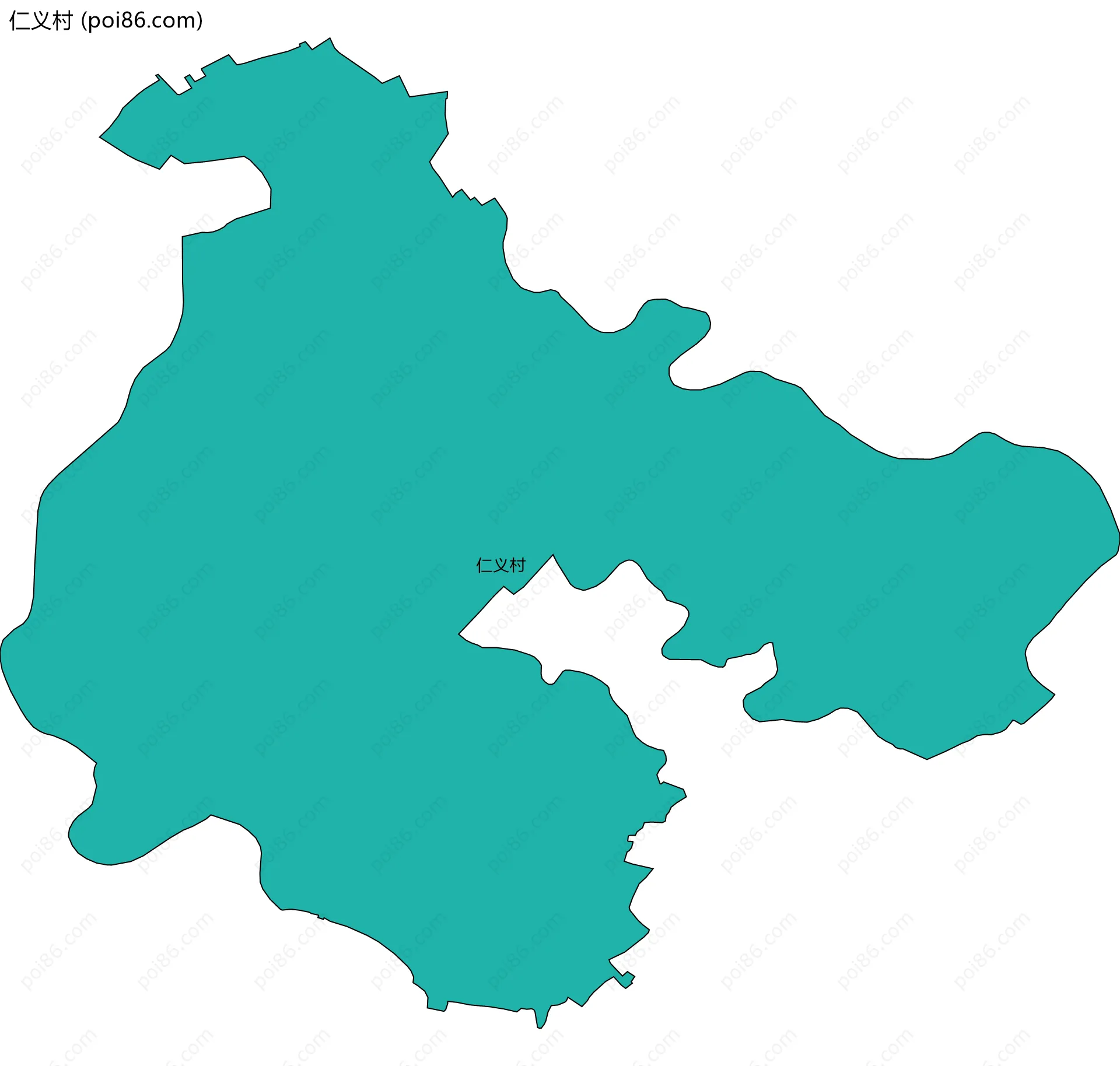 仁义村边界地图