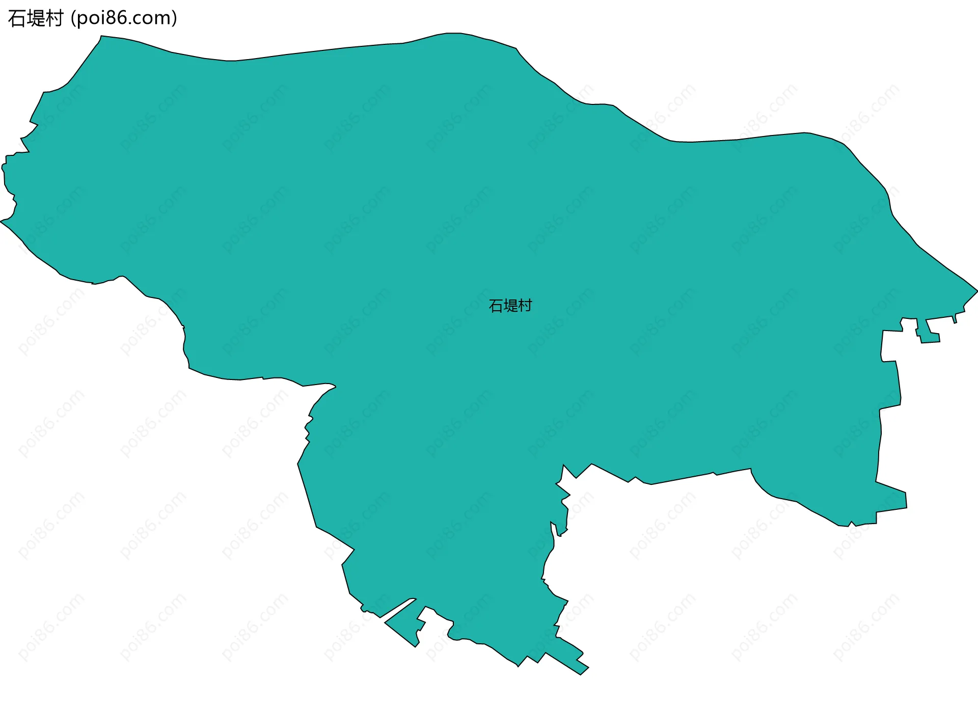 石堤村边界地图
