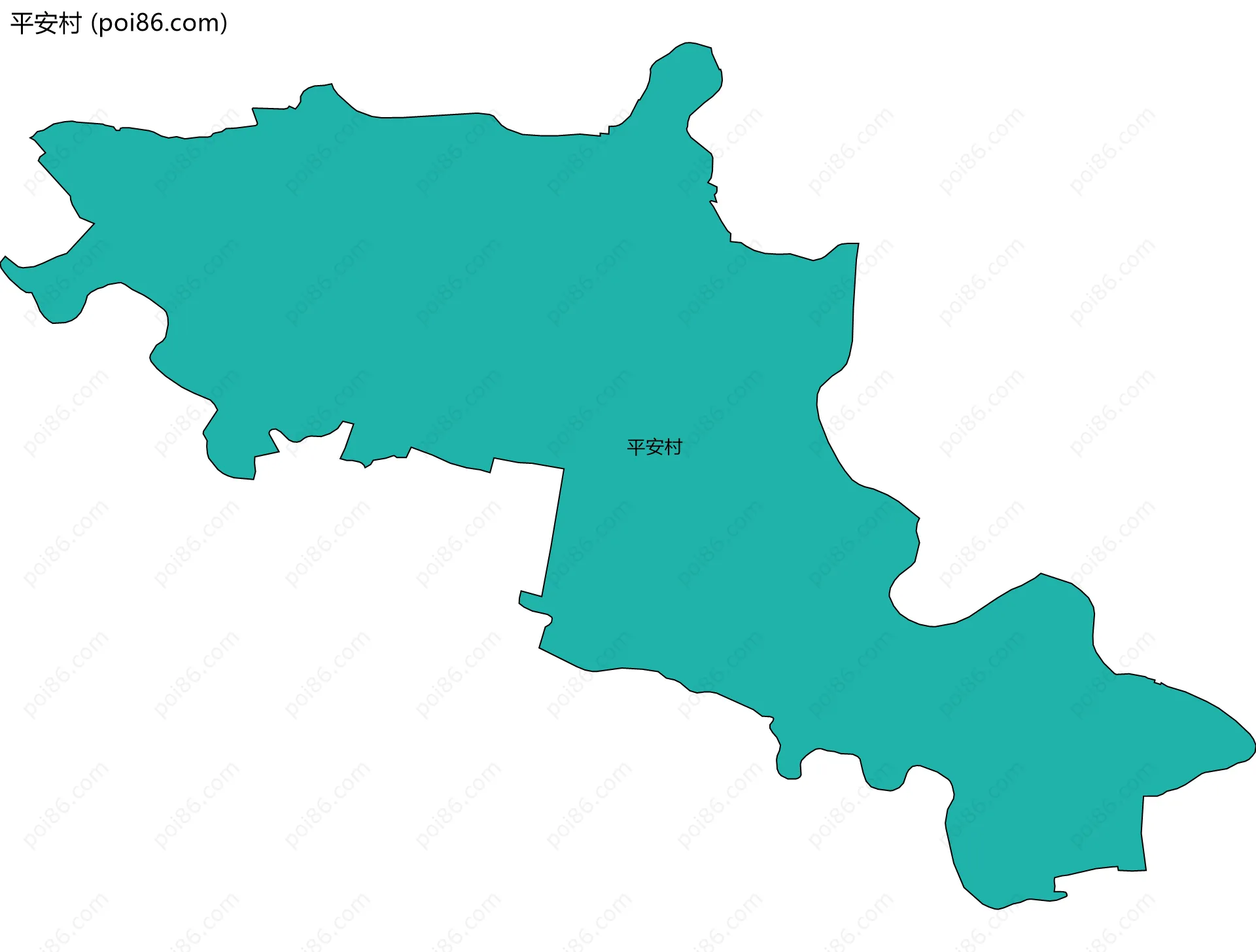 平安村边界地图