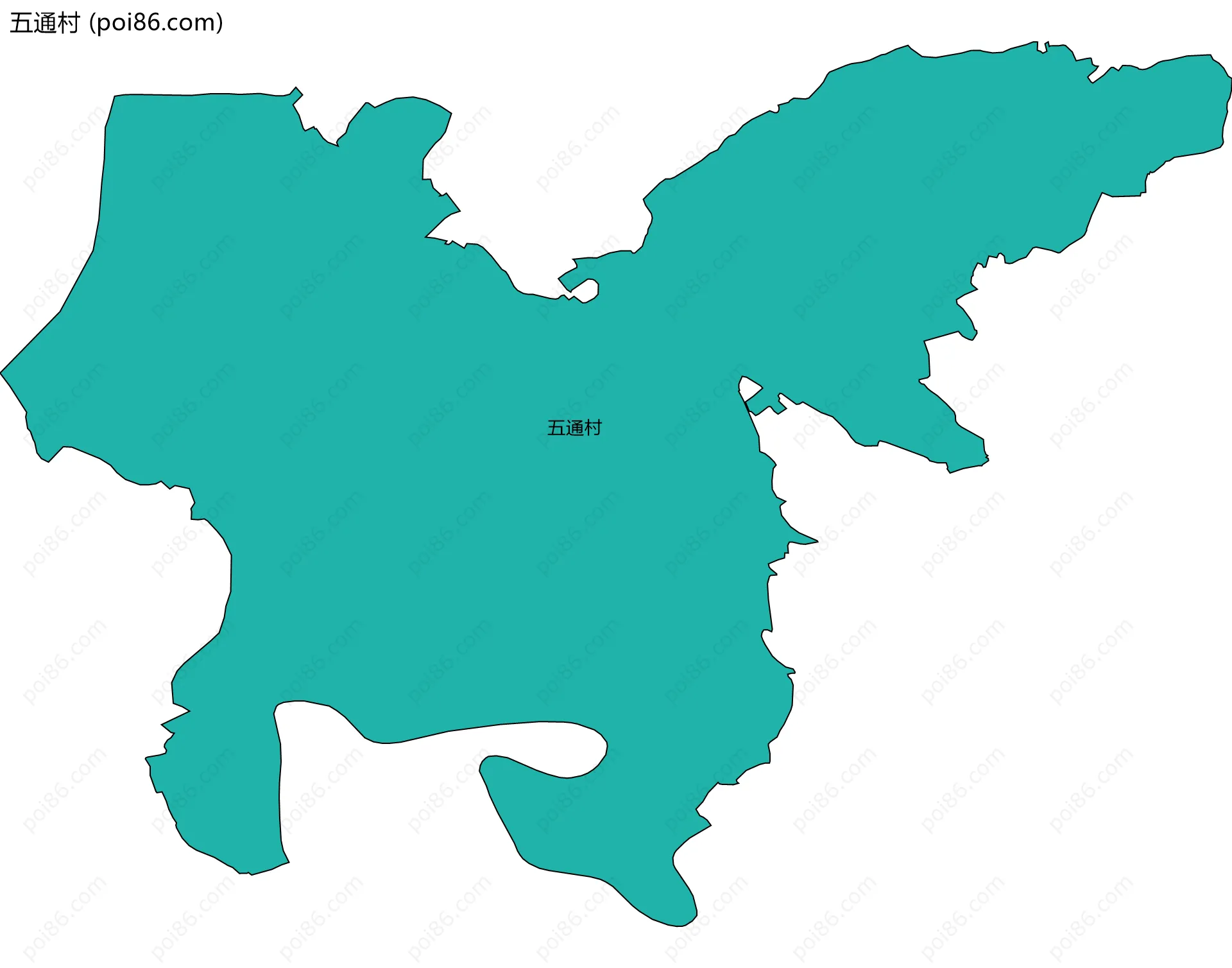 五通村边界地图