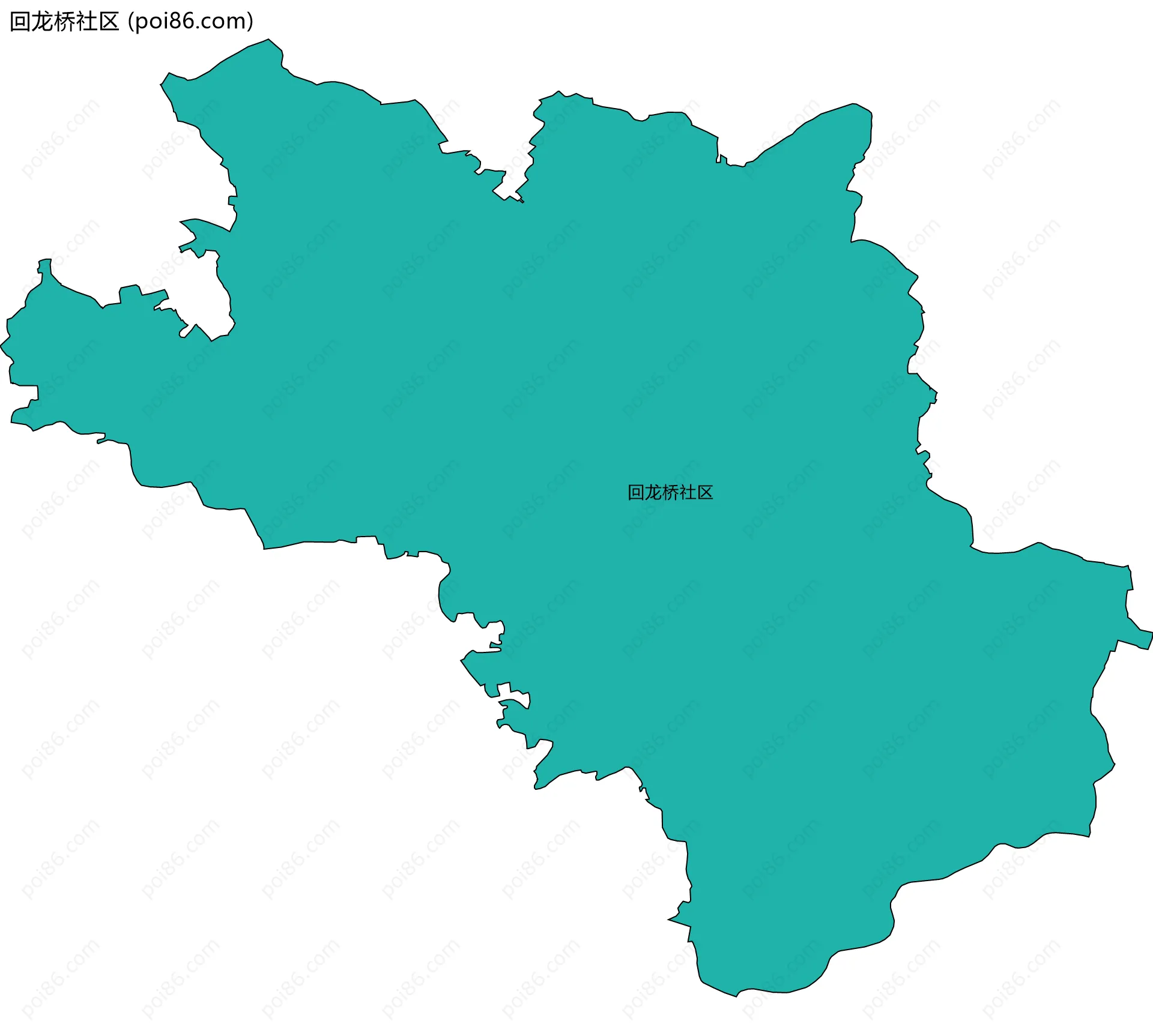 回龙桥社区边界地图