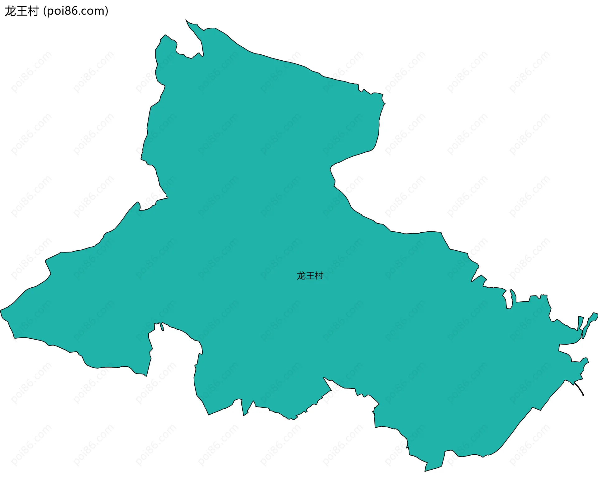 龙王村边界地图