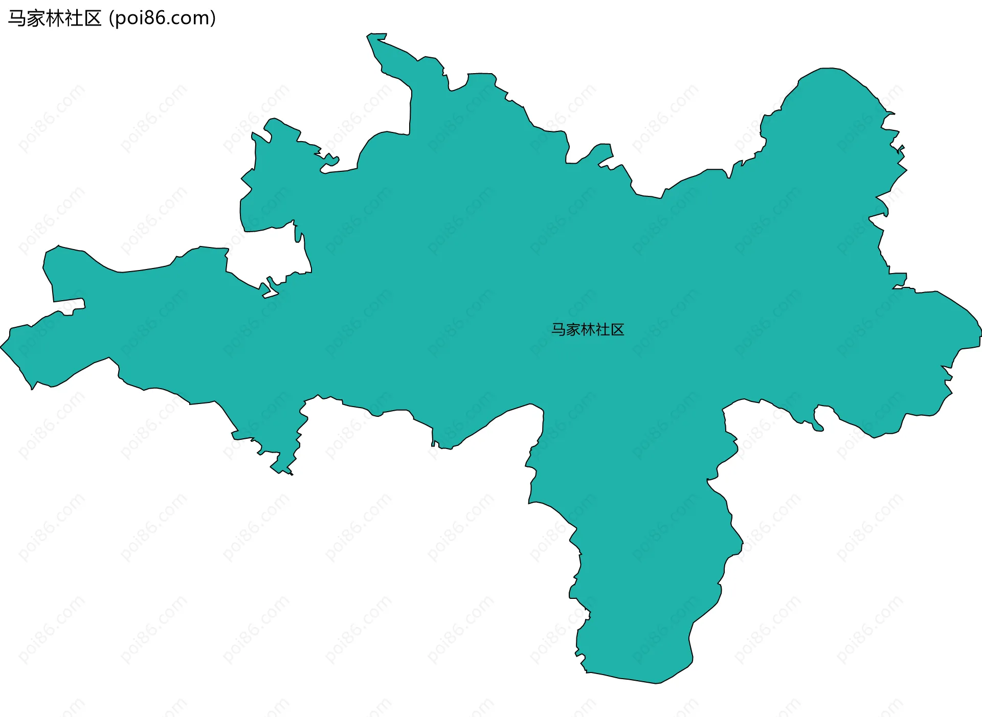 马家林社区边界地图