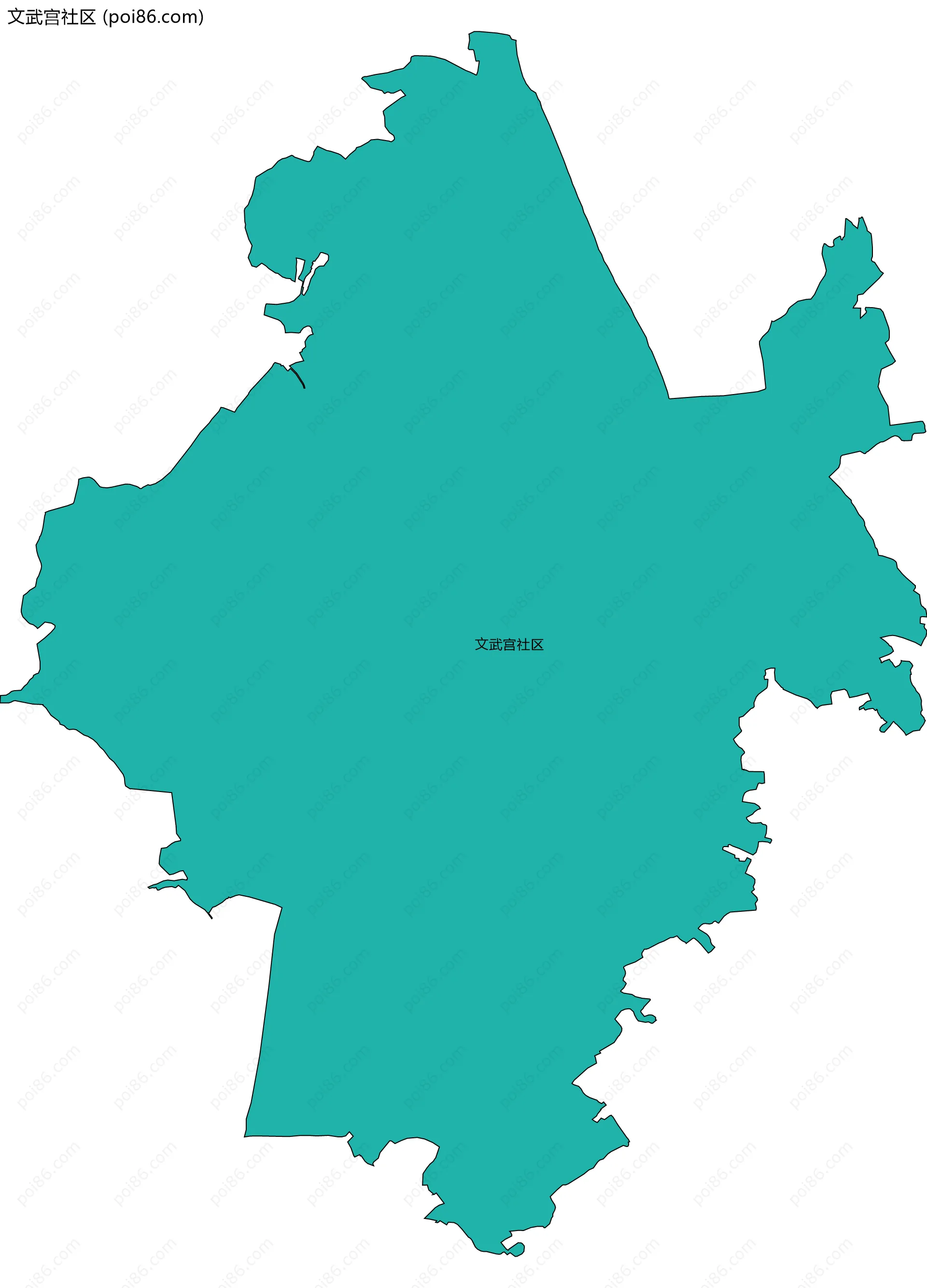 文武宫社区边界地图
