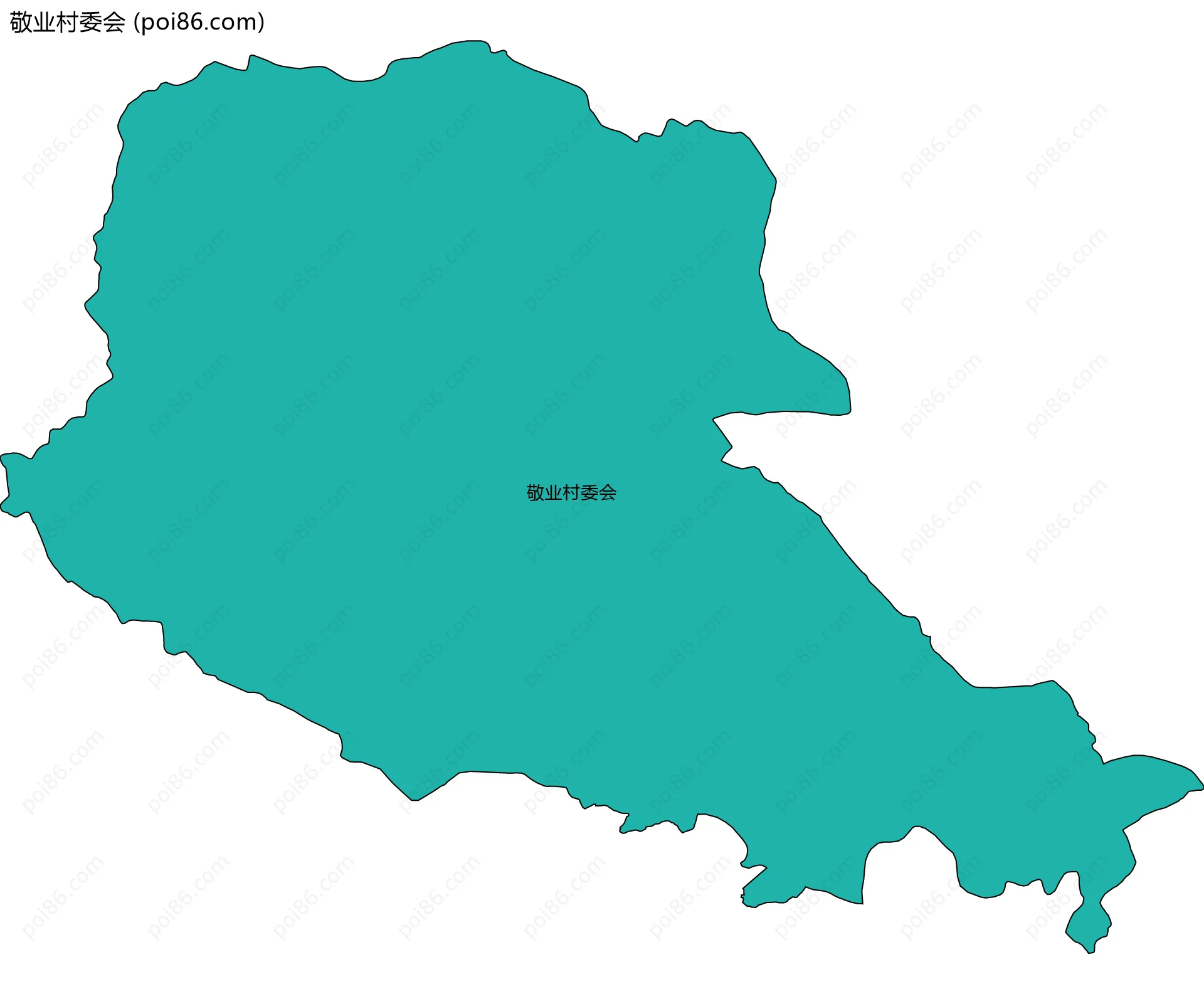 敬业村委会边界地图