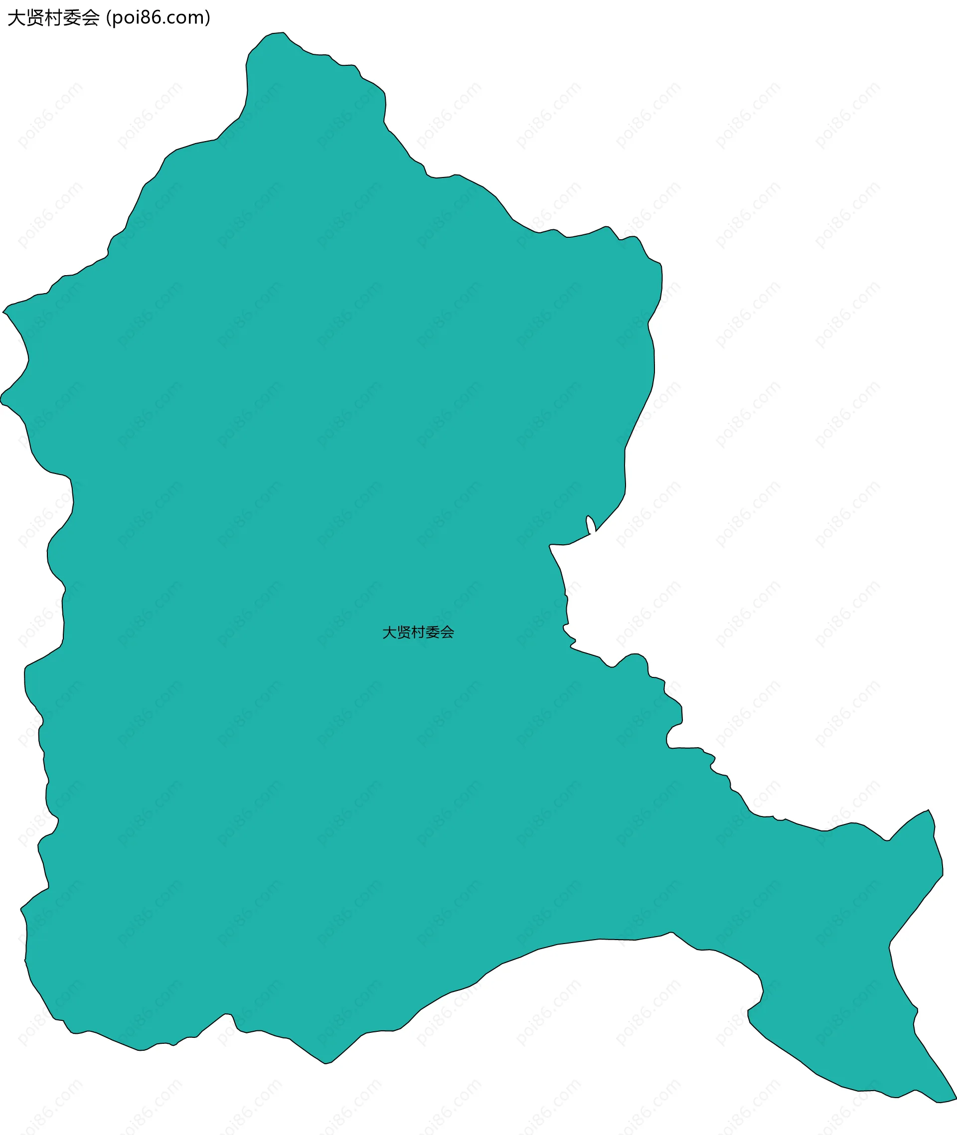 大贤村委会边界地图